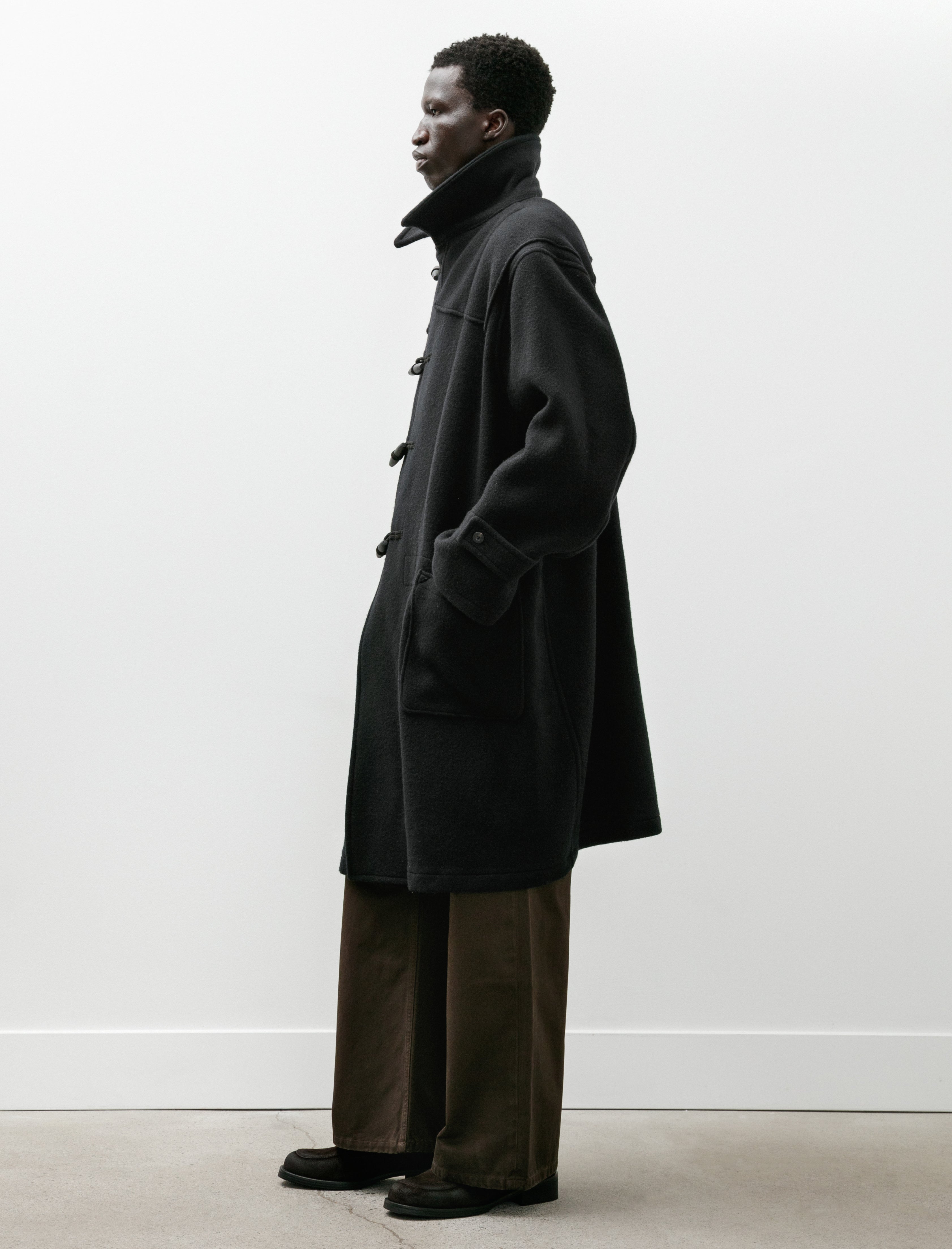 Taiga Takahashi Lot 412 British Postal Worker Duffle Coat Black