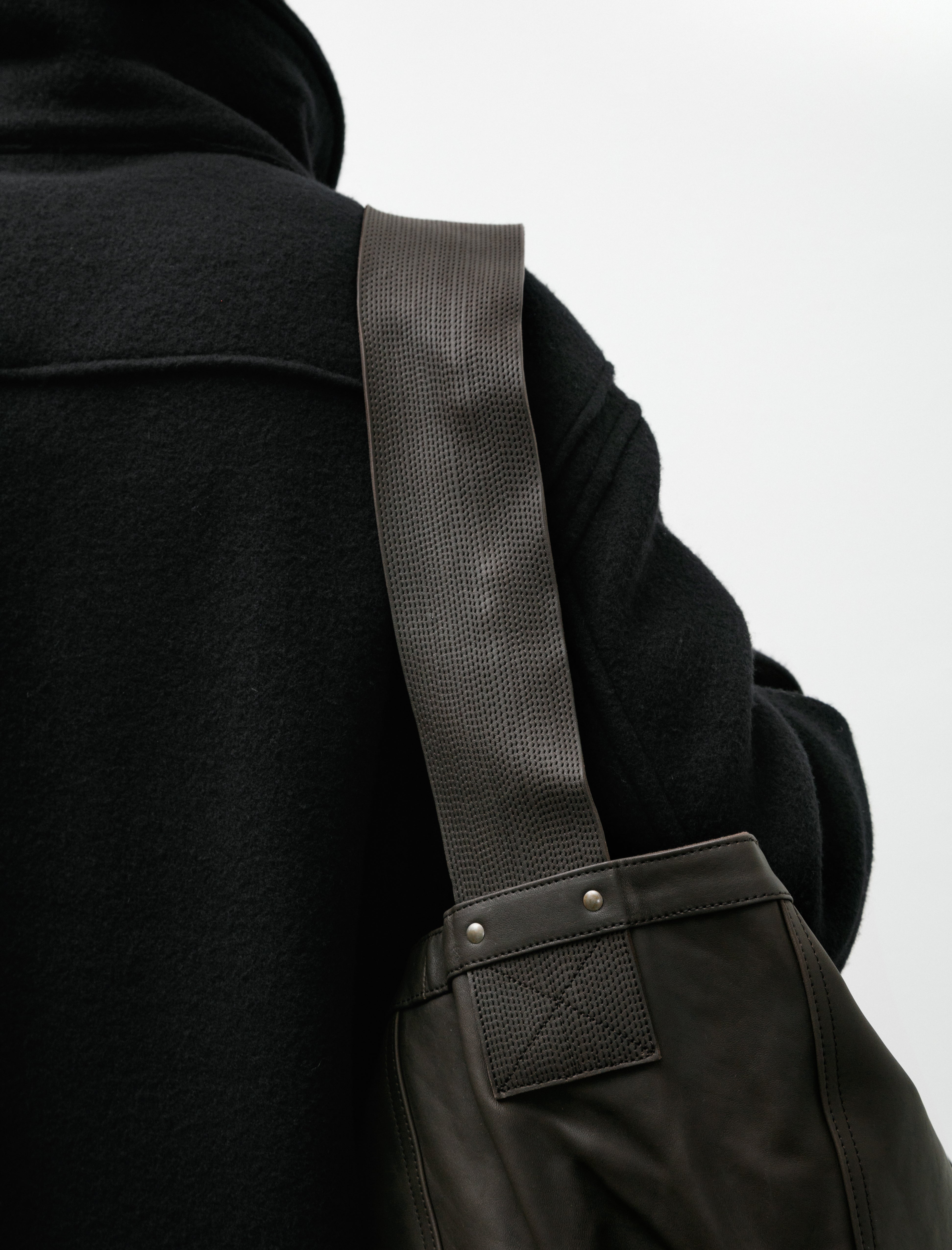 Taiga Takahashi Lot 004 Newsboy Bag Brown Leather