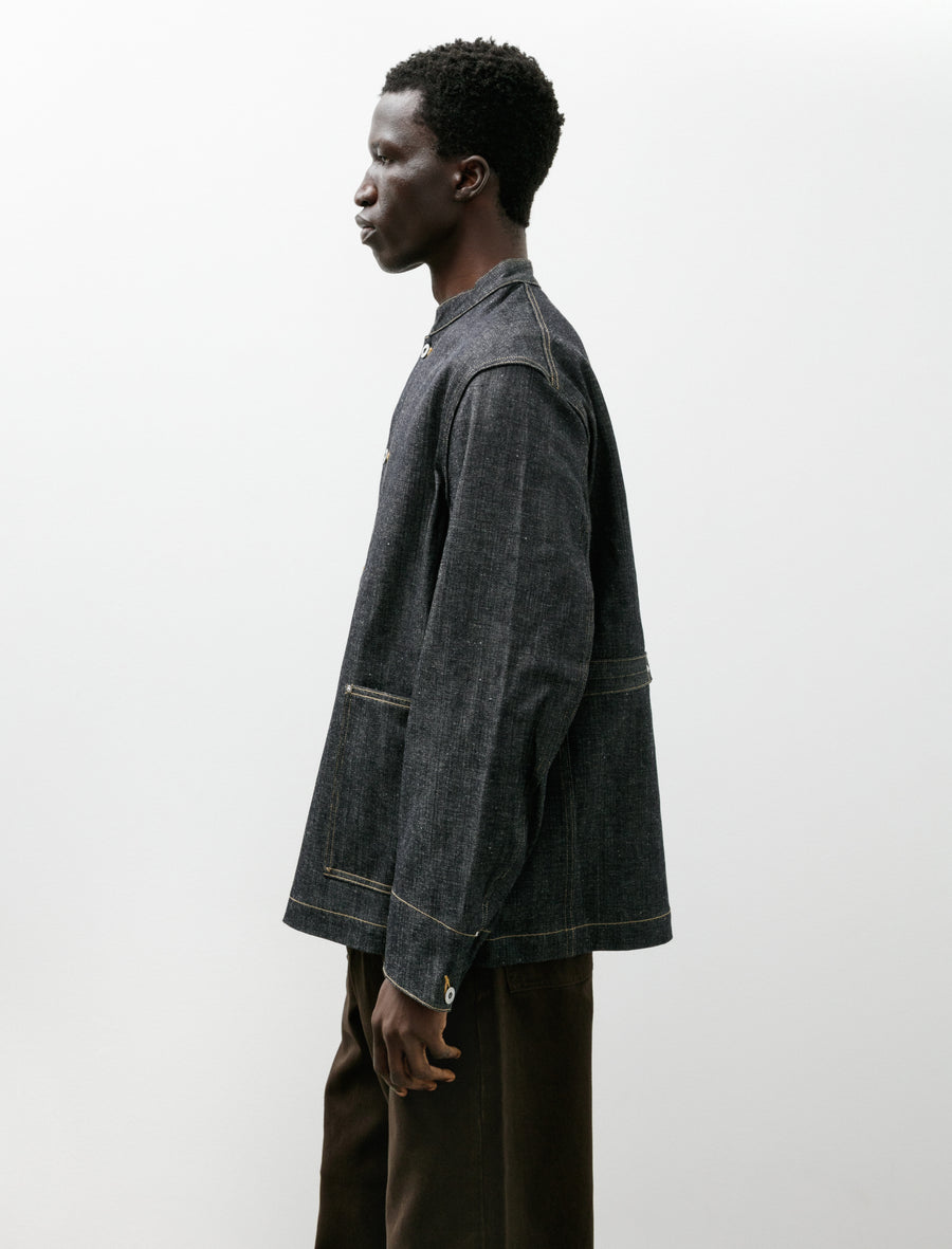 Lot 706 Stand Collar Denim Jacket Raw Indigo - Image 3