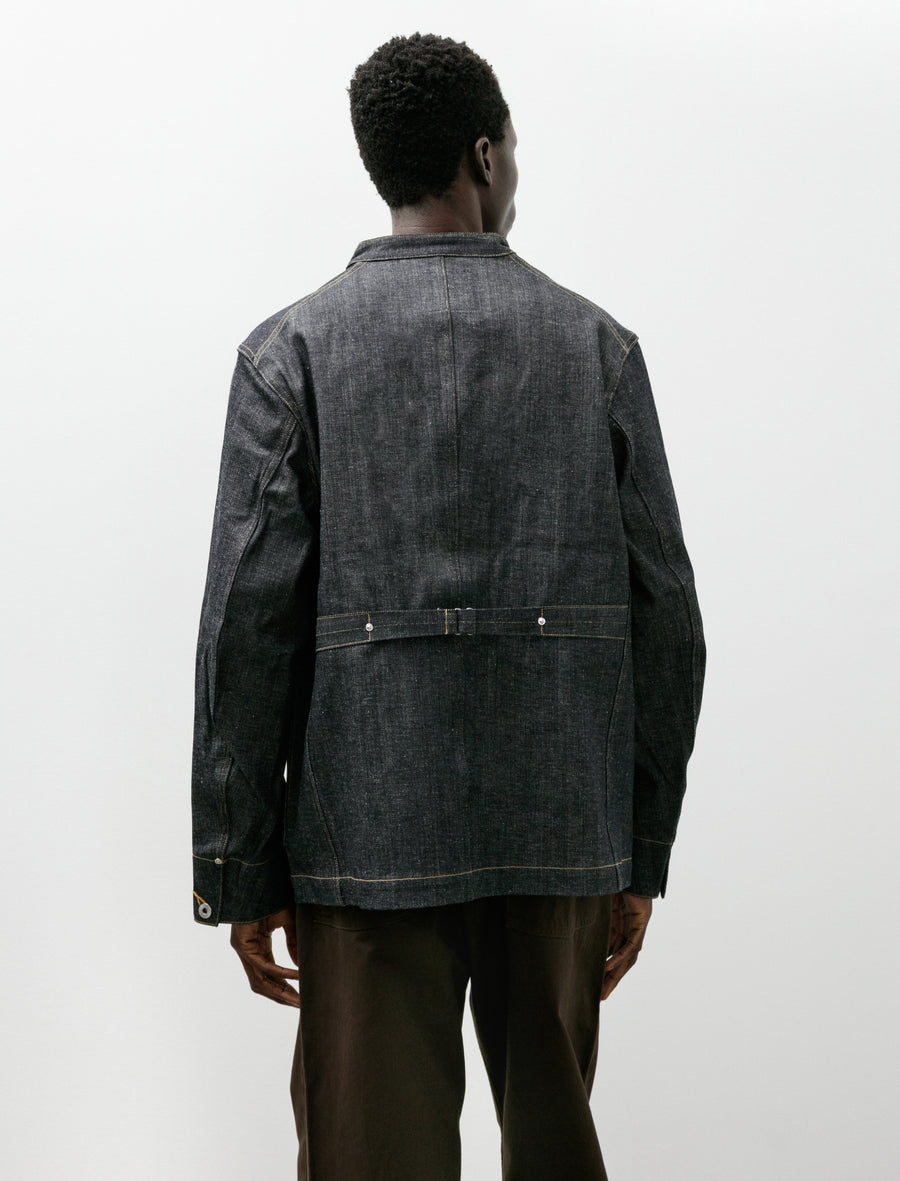 Lot 706 Stand Collar Denim Jacket Raw Indigo - Image 2