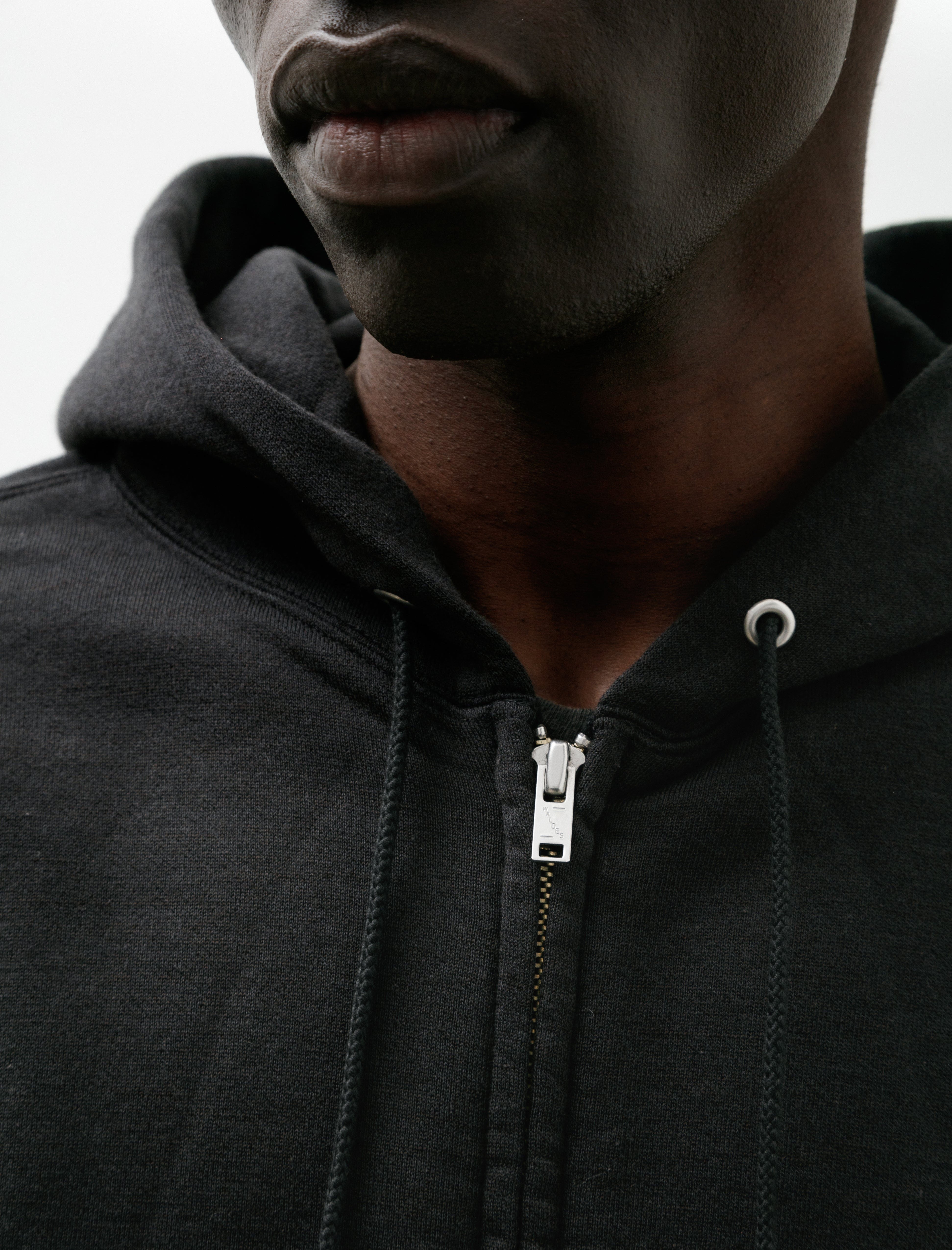 Auralee High-Twist Compact Sweat Zip Parka Ink Black