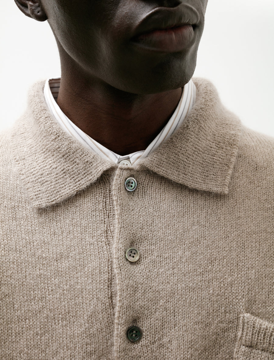 Longsleeve Polo B Chalk - Image 4