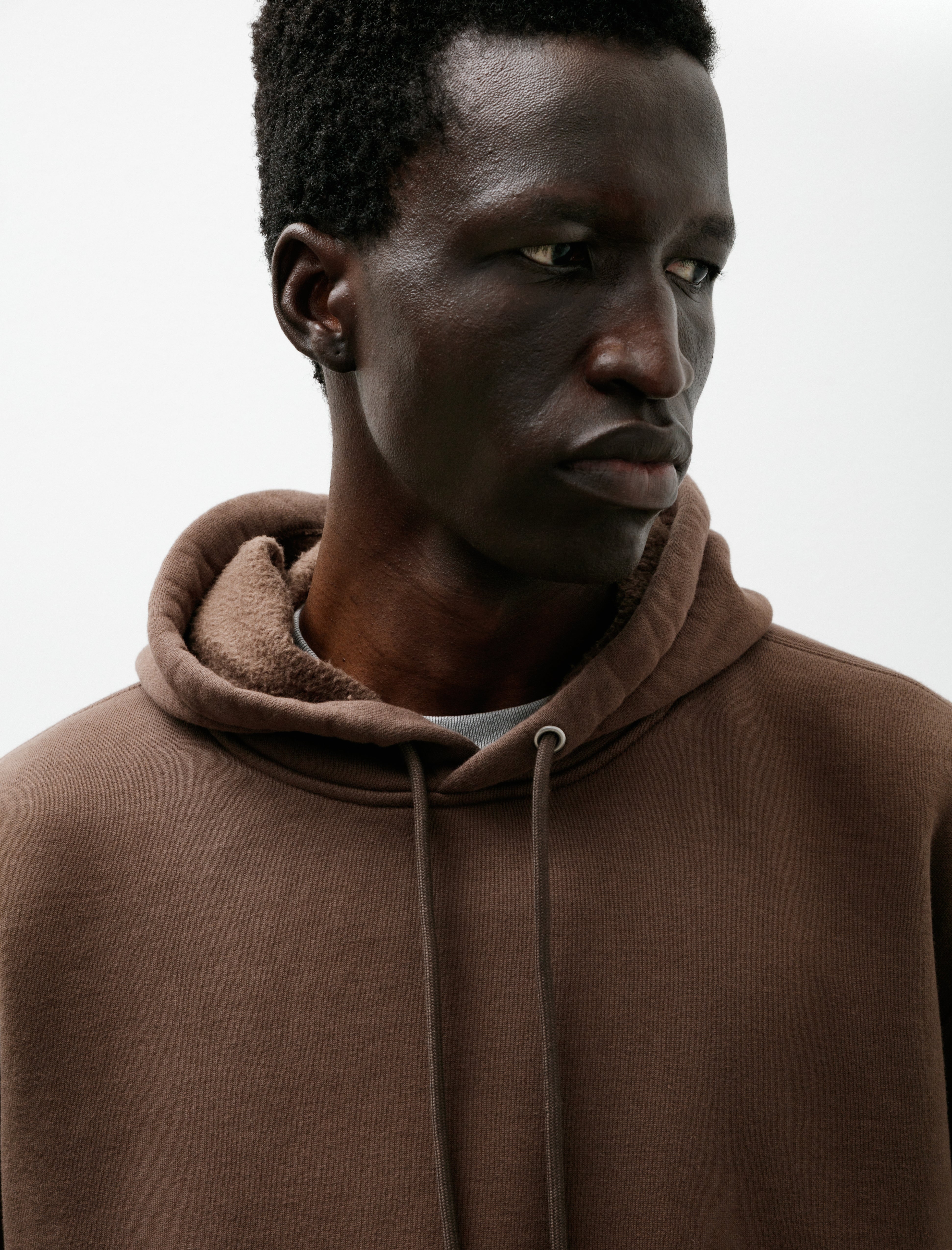 Auralee Smooth Soft Sweater P/O Parka Dark Brown