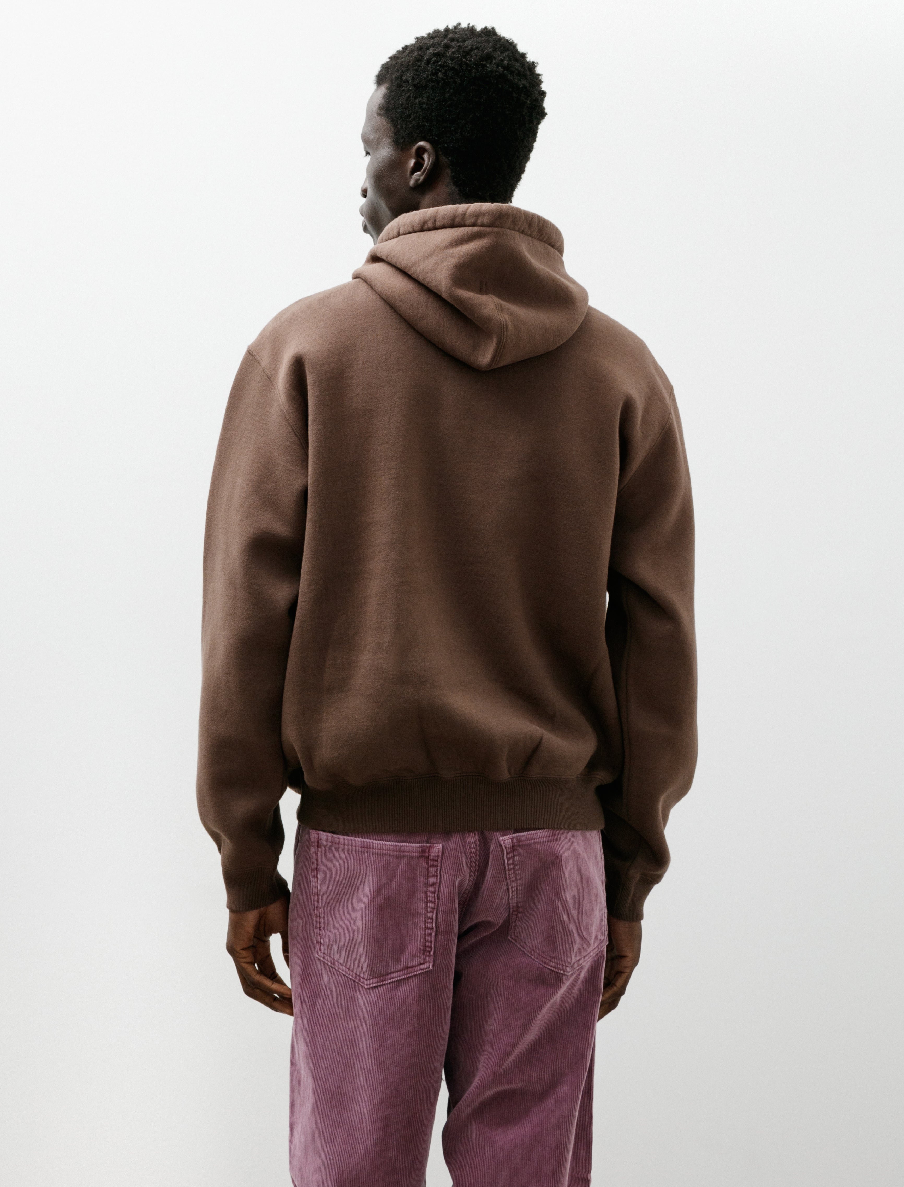 Auralee Smooth Soft Sweater P/O Parka Dark Brown