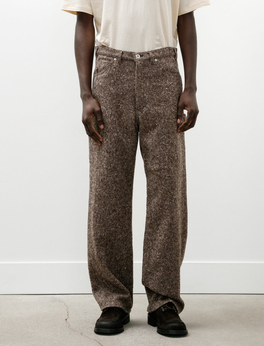 Homespun Tweed Painter Pants Mix Brown - Image 4
