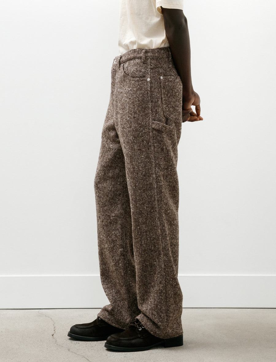 Homespun Tweed Painter Pants Mix Brown - Image 6