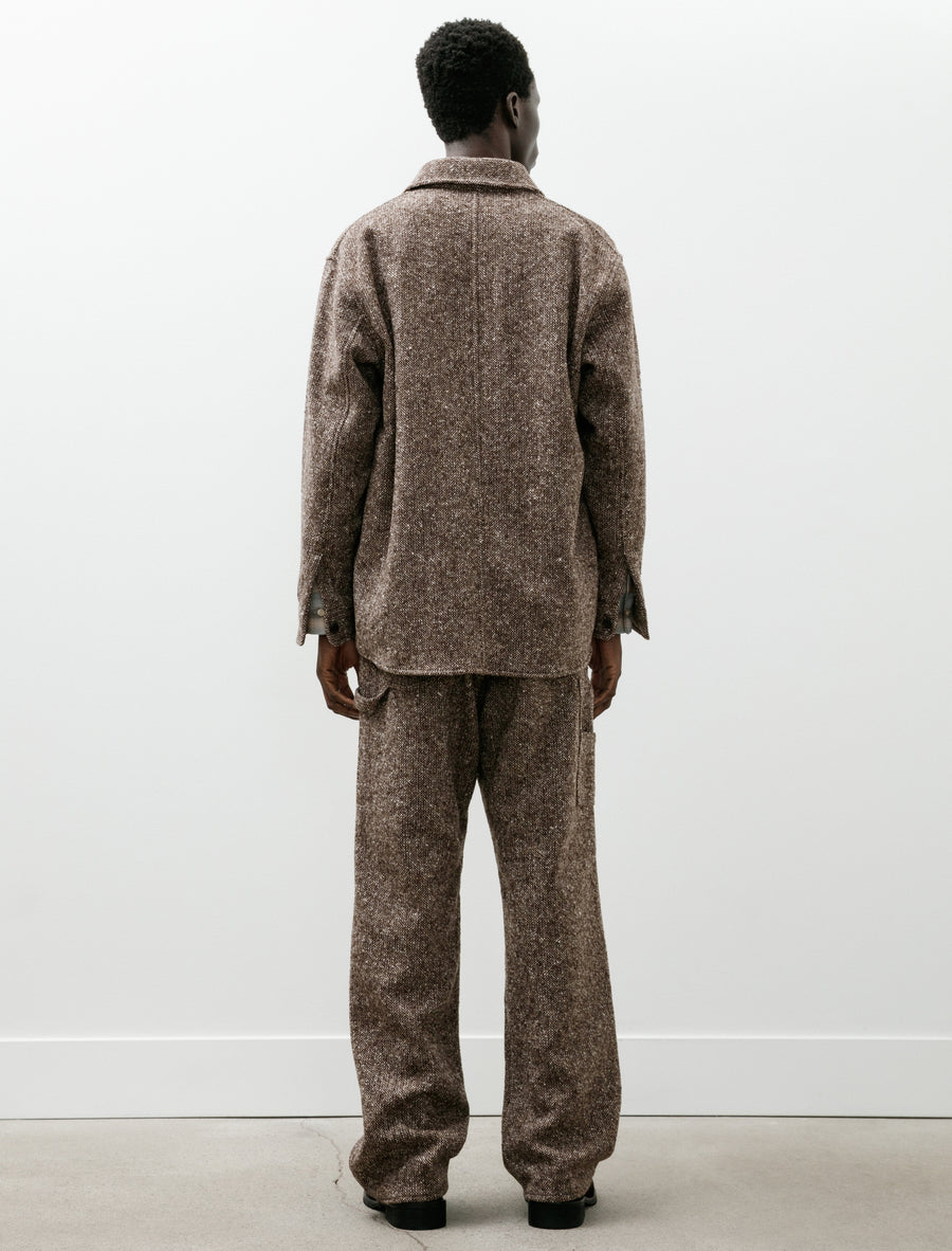 Homespun Tweed Painter Pants Mix Brown - Image 2