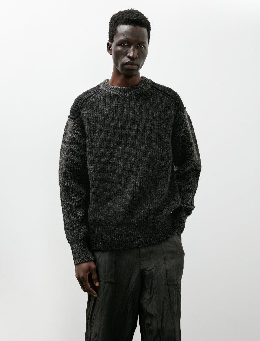 Crew Neck Sweater Charcoal - Image 1