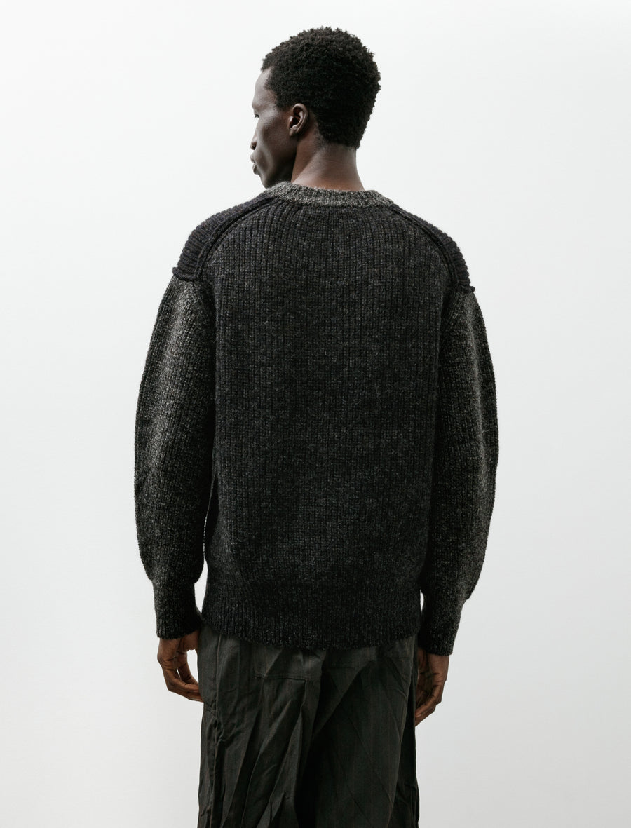 Crew Neck Sweater Charcoal - Image 2