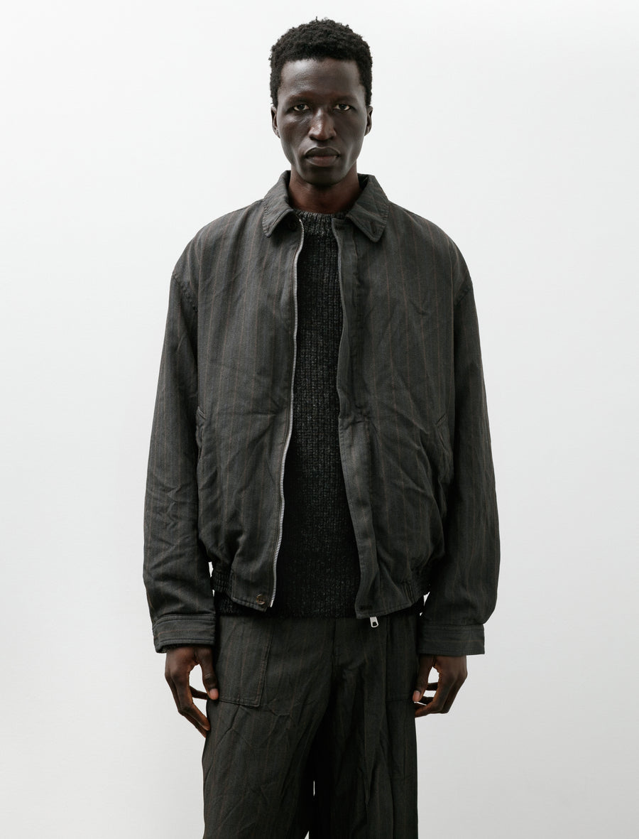 Elastic Zip Jacket Brown Stripe - Image 4