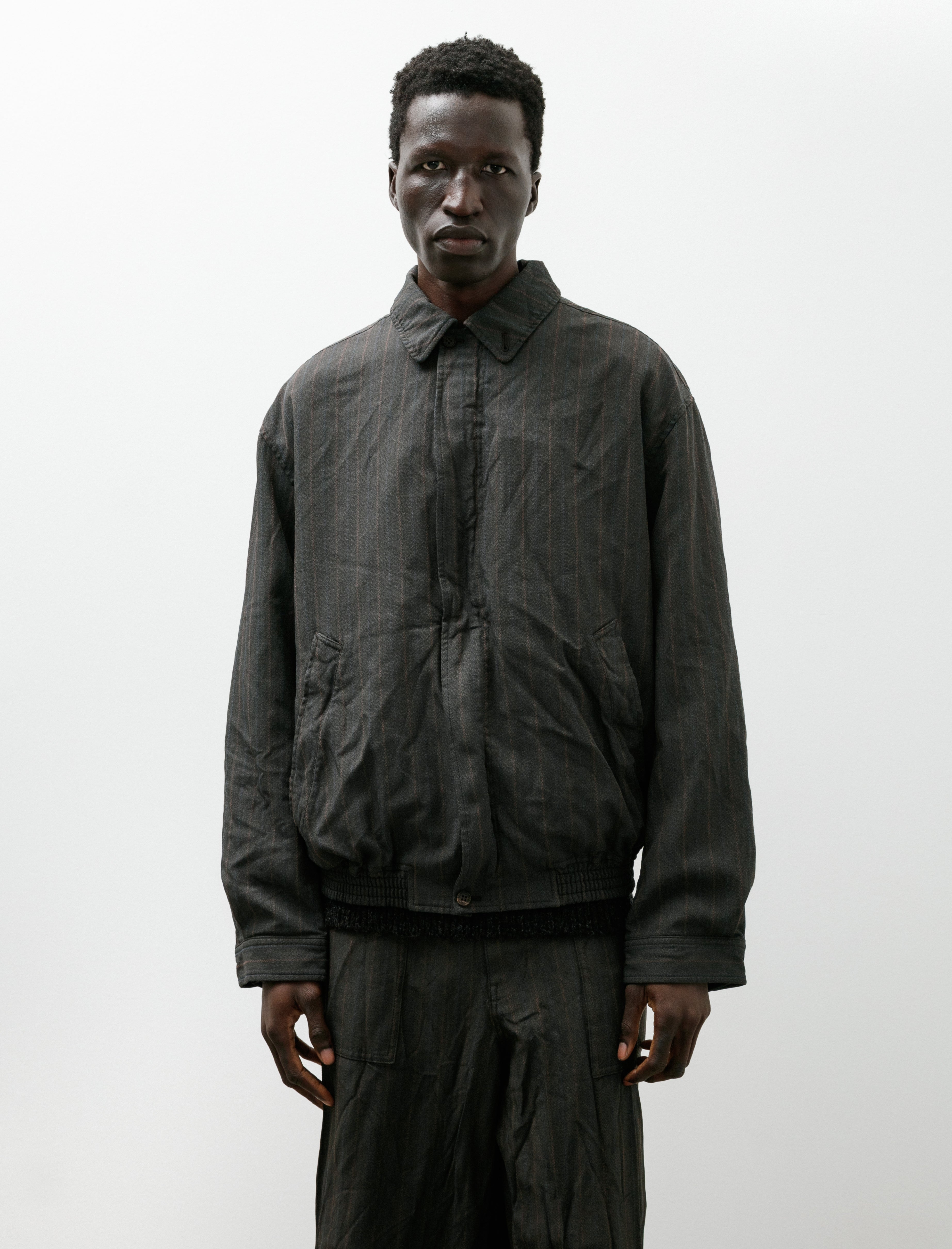 Comme des Garcons Homme Elastic Zip Jacket Brown Stripe