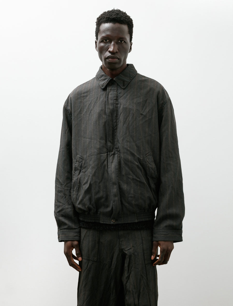 Elastic Zip Jacket Brown Stripe - Image 1