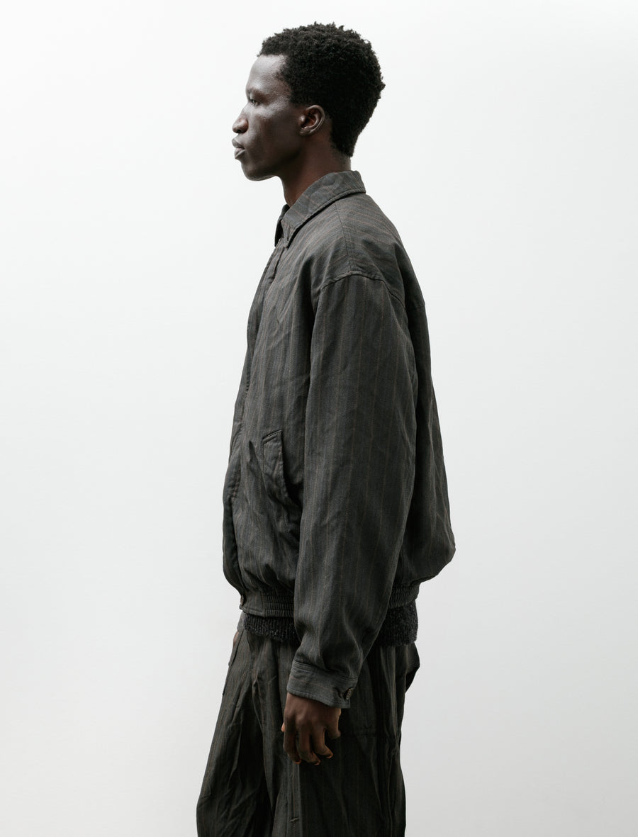 Elastic Zip Jacket Brown Stripe - Image 3