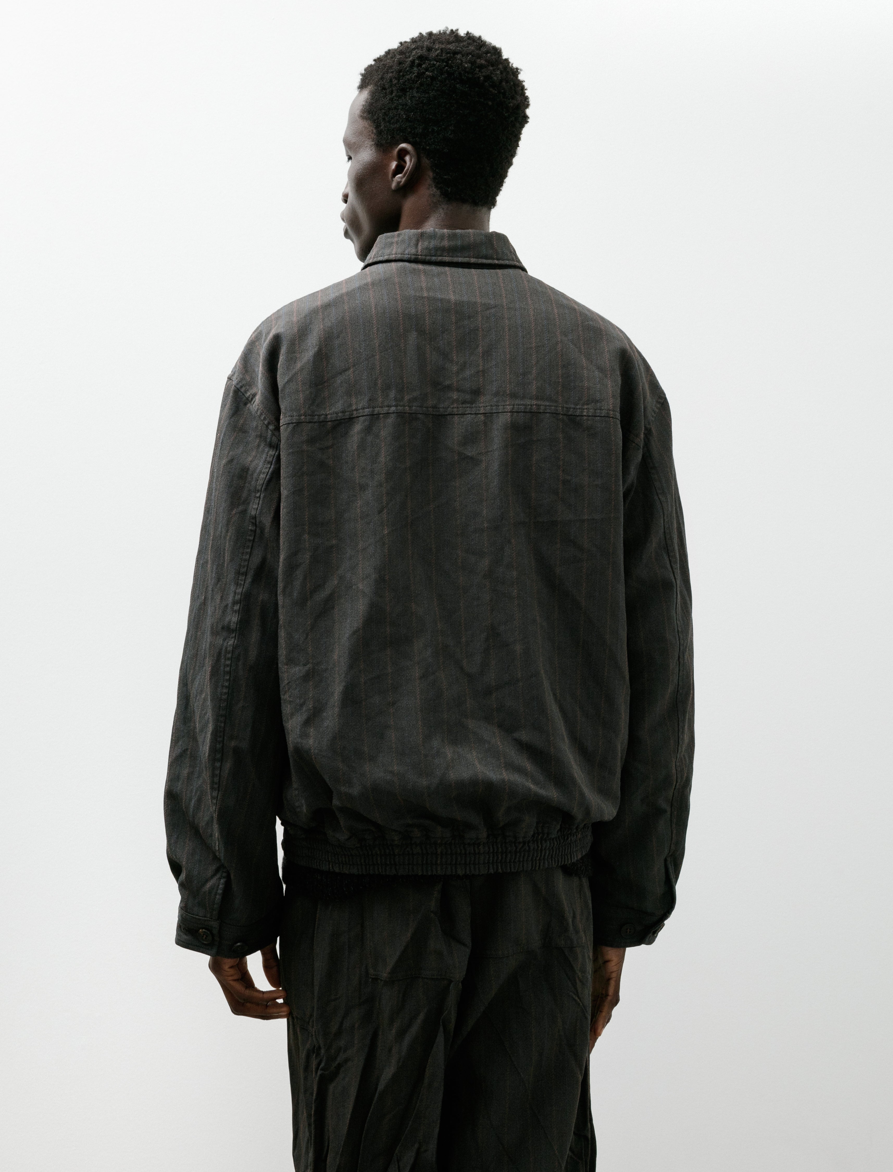 Comme des Garcons Homme Elastic Zip Jacket Brown Stripe