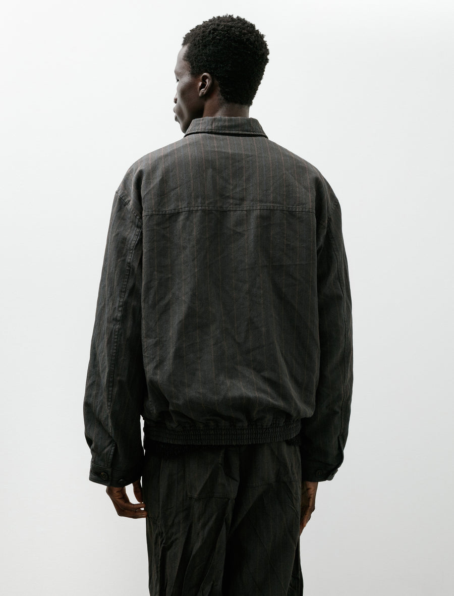 Elastic Zip Jacket Brown Stripe - Image 2