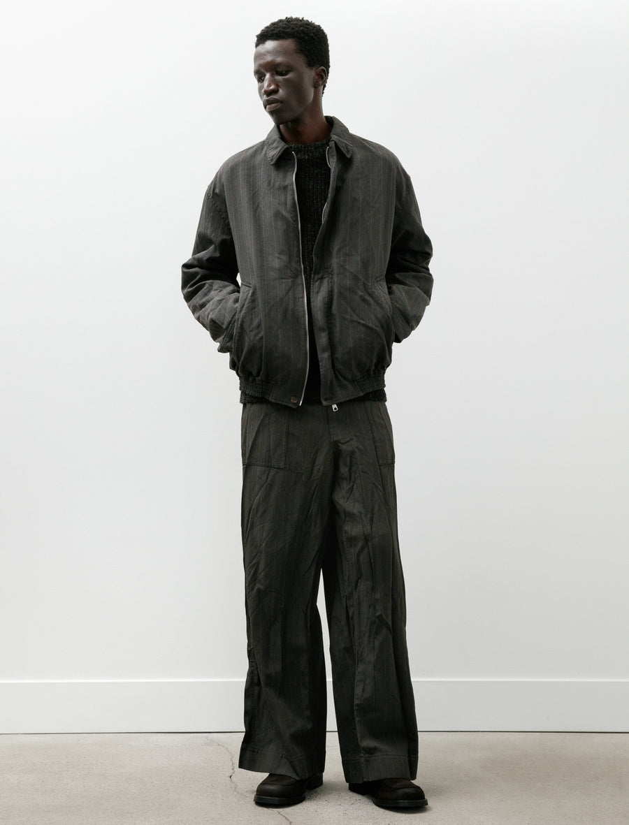 Elastic Zip Jacket Brown Stripe - Image 6