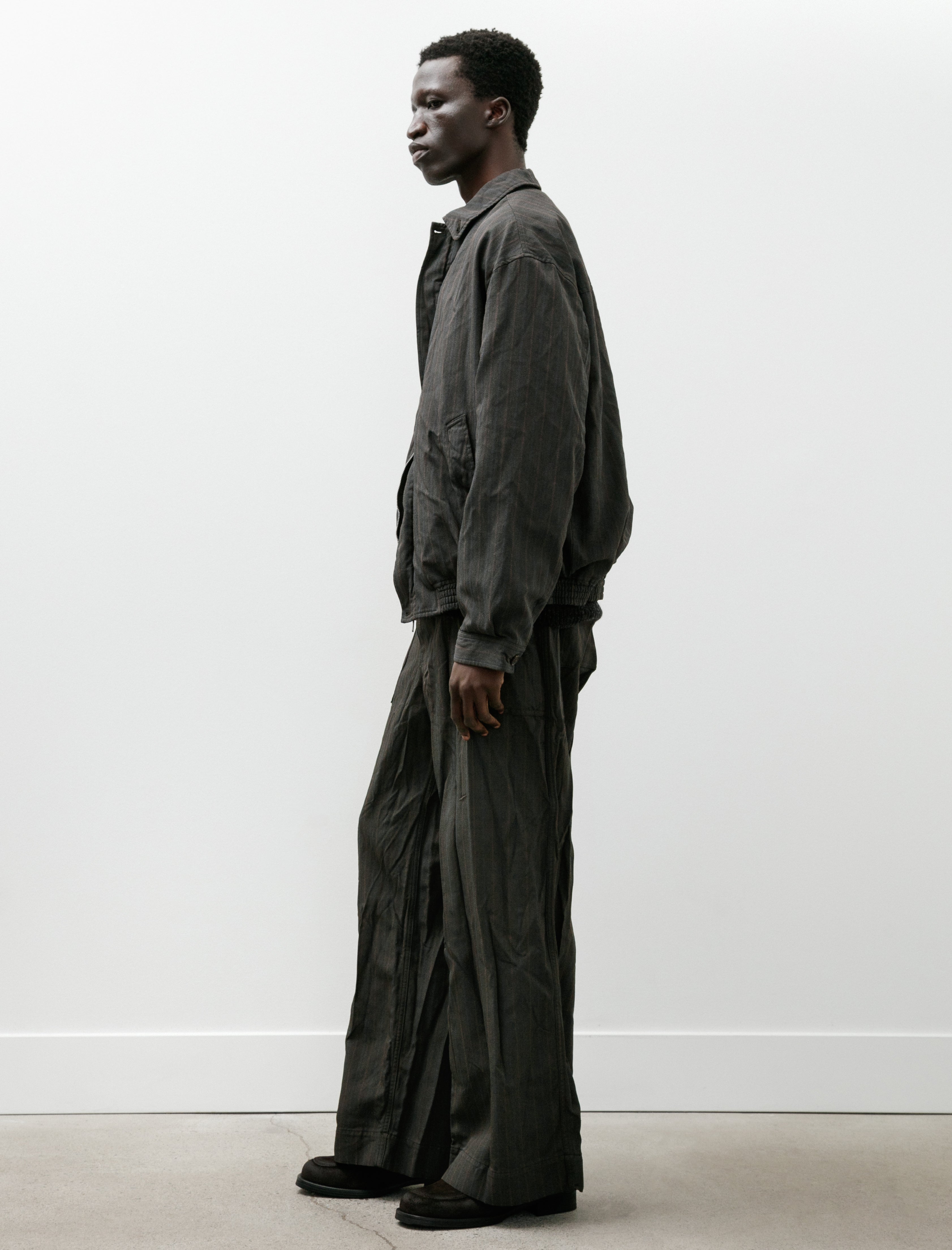 Comme des Garcons Homme Elastic Zip Jacket Brown Stripe