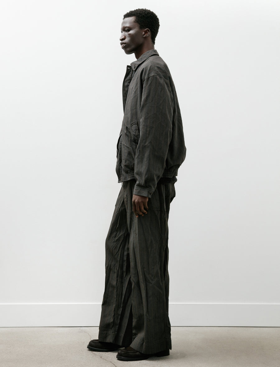 Patch Pocket Trousers Brown Stripe - Image 3