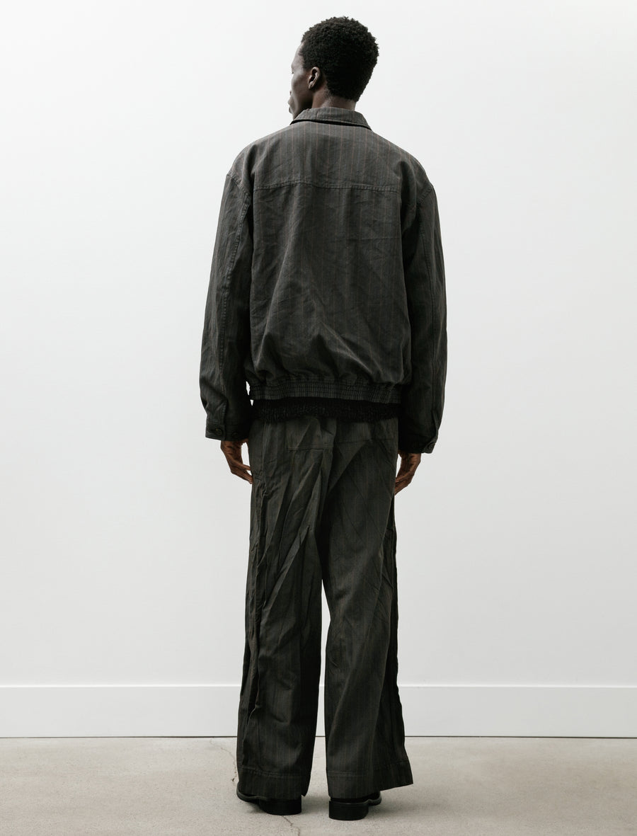 Elastic Zip Jacket Brown Stripe - Image 8