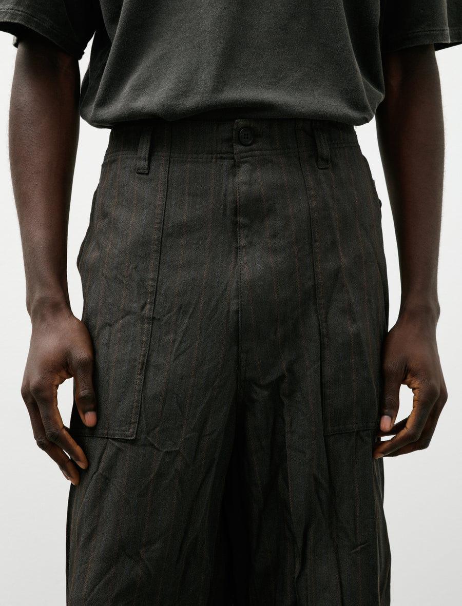 Patch Pocket Trousers Brown Stripe - Image 7