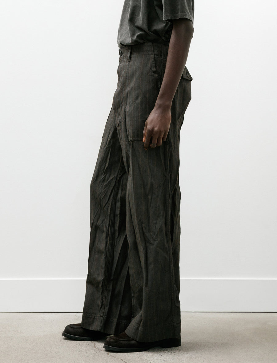 Patch Pocket Trousers Brown Stripe - Image 6