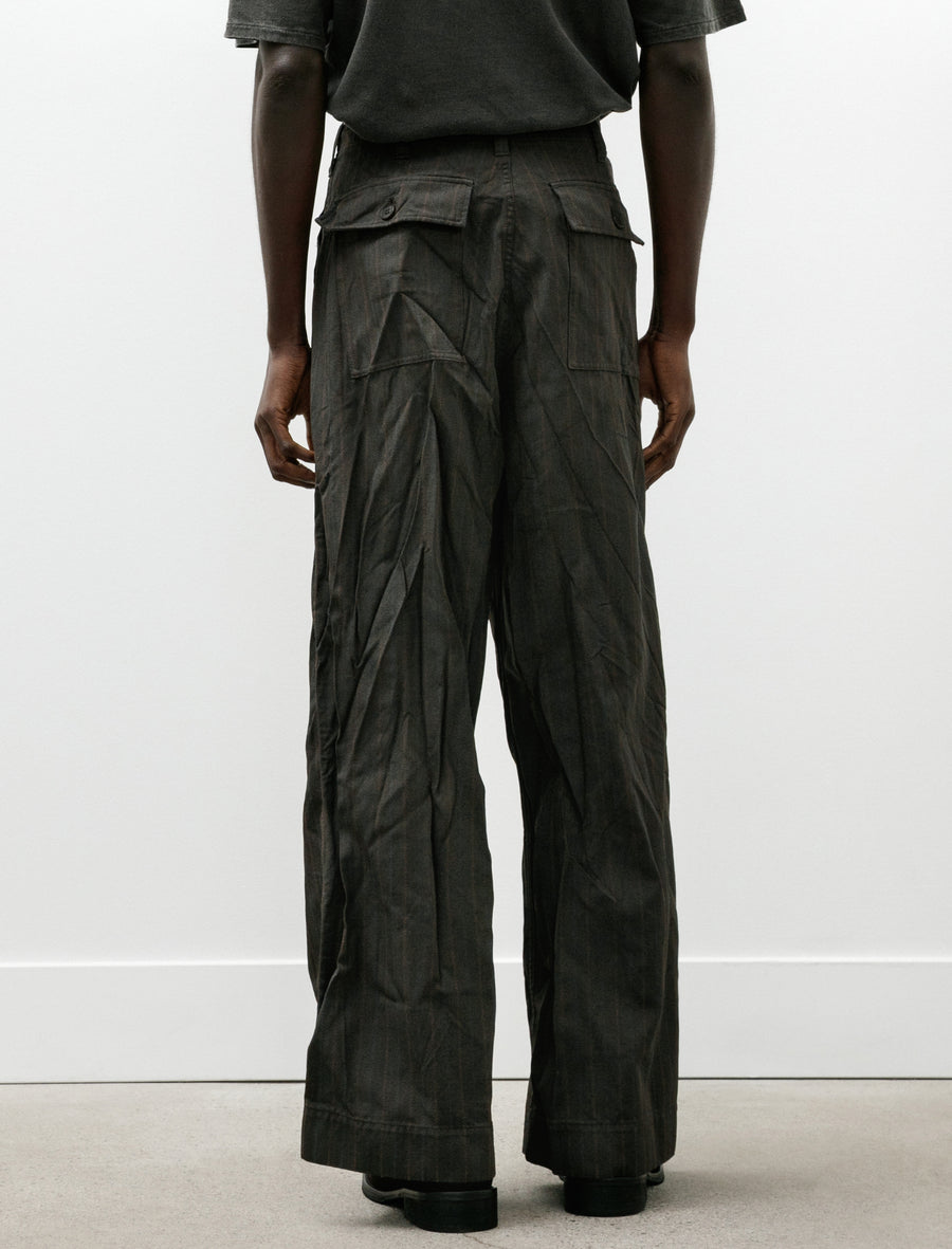 Patch Pocket Trousers Brown Stripe - Image 5