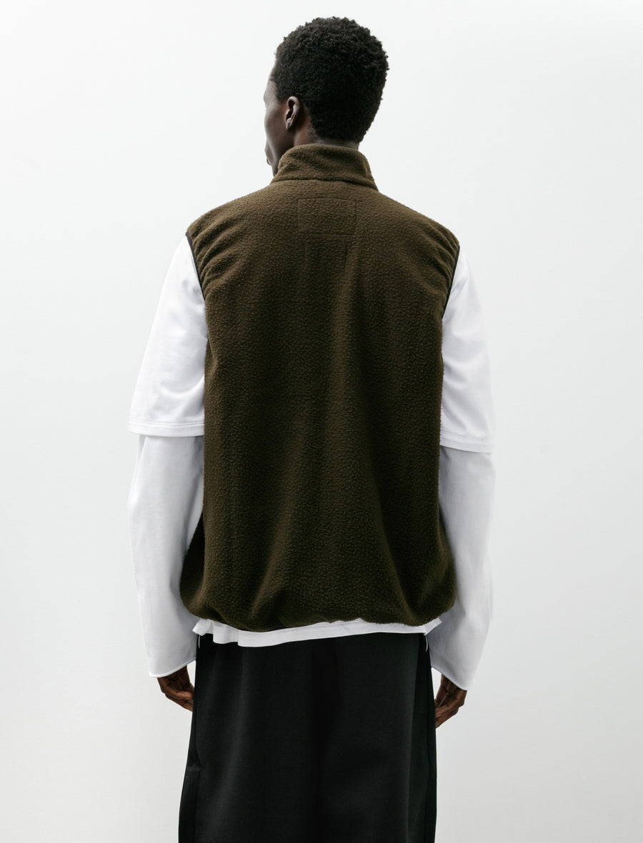 Fleece Vest Pilled Wool Green - Image 2