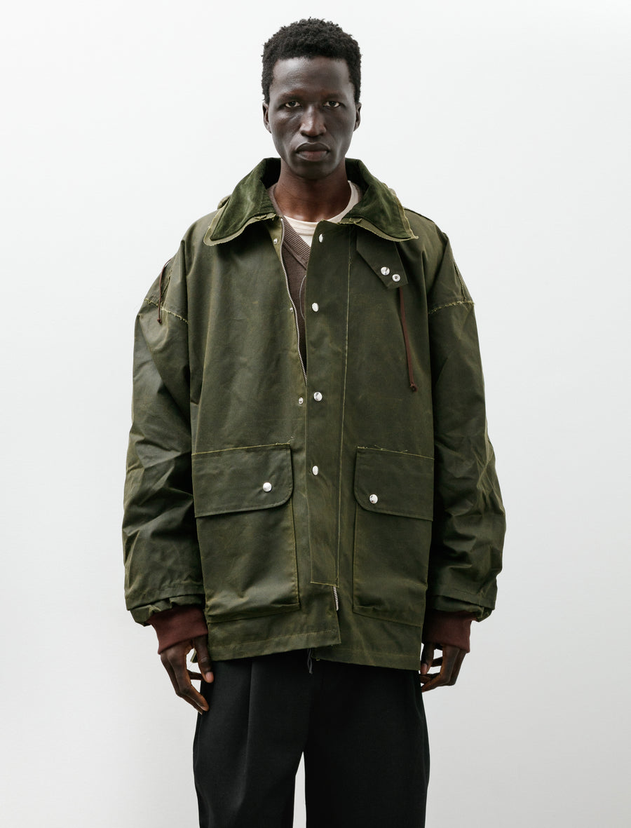 Waxed Outdoor Jacket Green - Image 4