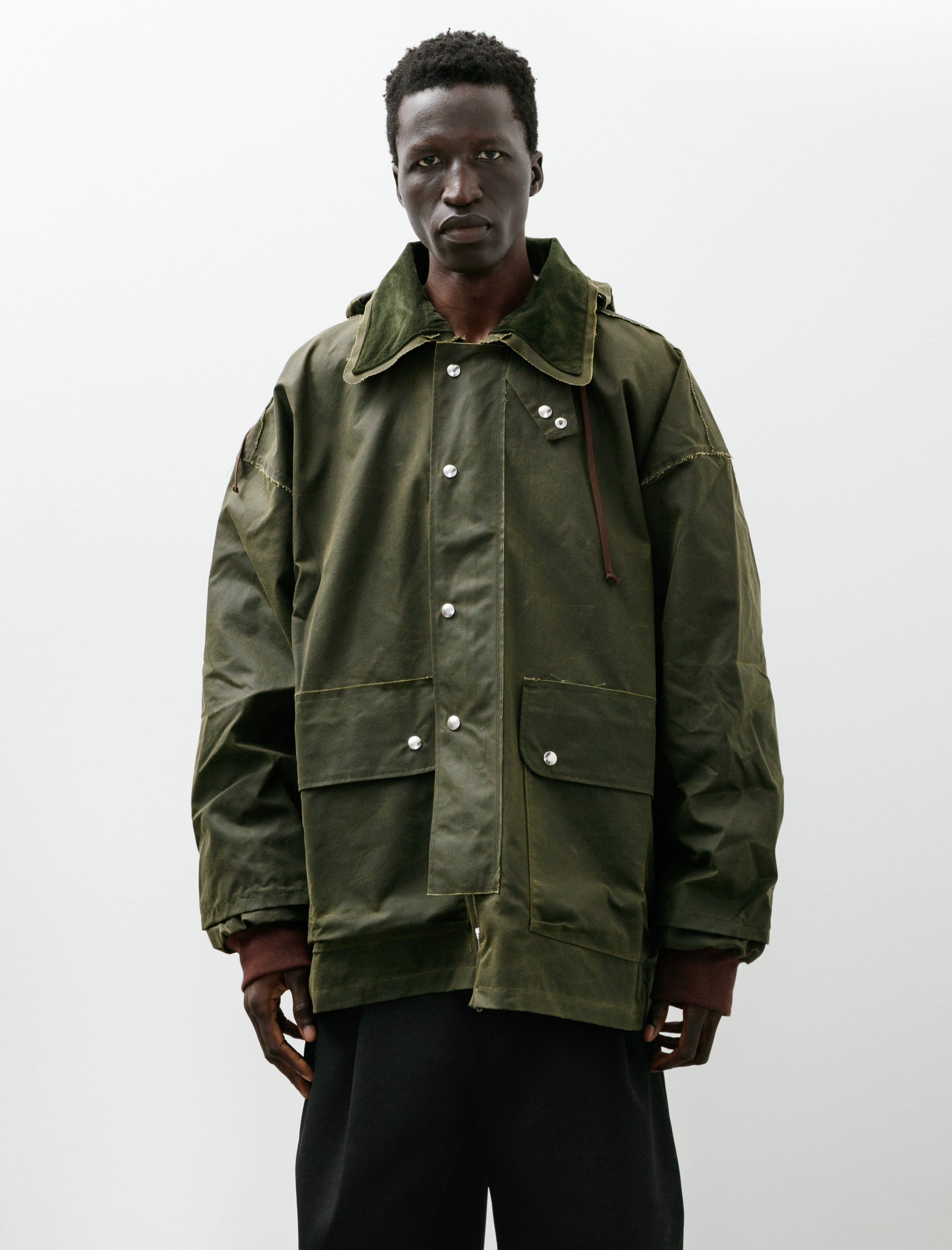 Camiel Fortgens Waxed Outdoor Jacket Green