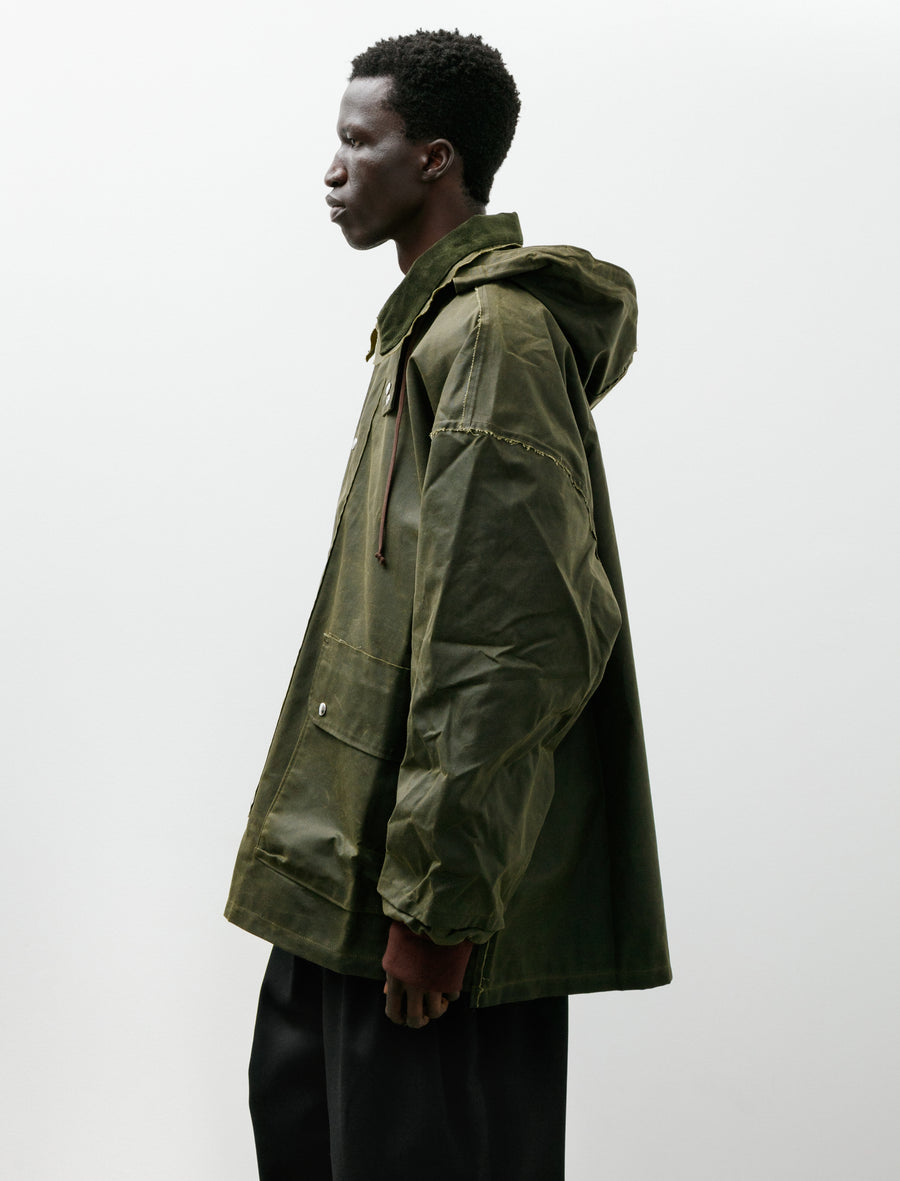 Waxed Outdoor Jacket Green - Image 3