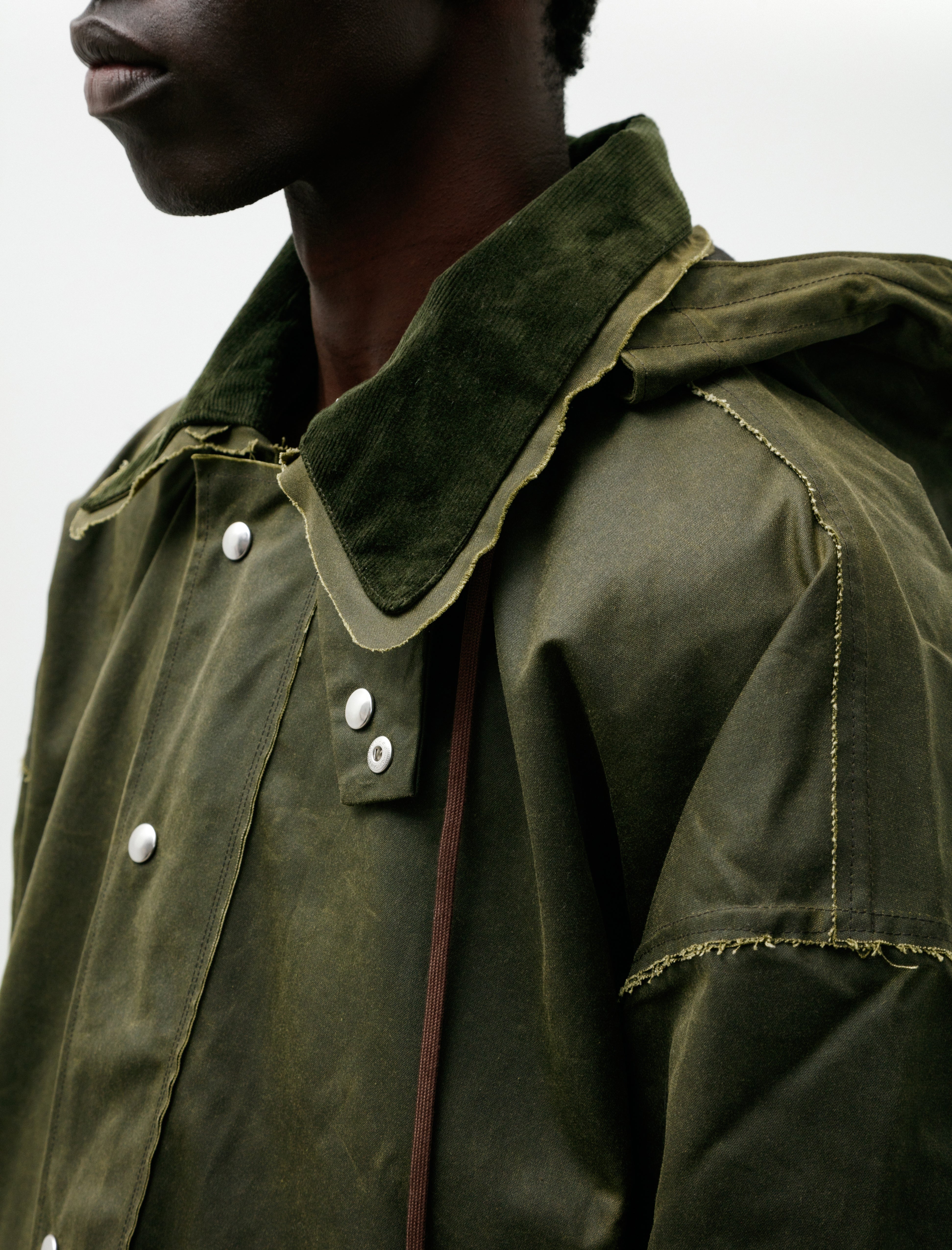 Camiel Fortgens Waxed Outdoor Jacket Green