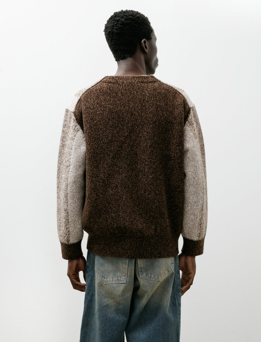 Intarsia Zip Cardigan Natural - Image 2