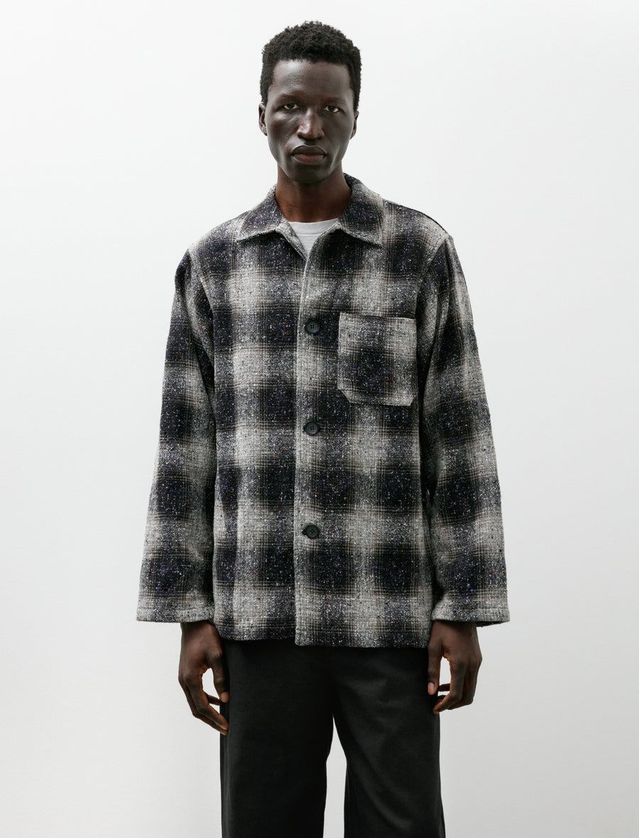 Night Wear Shirt B Charcoal Check - Image 1