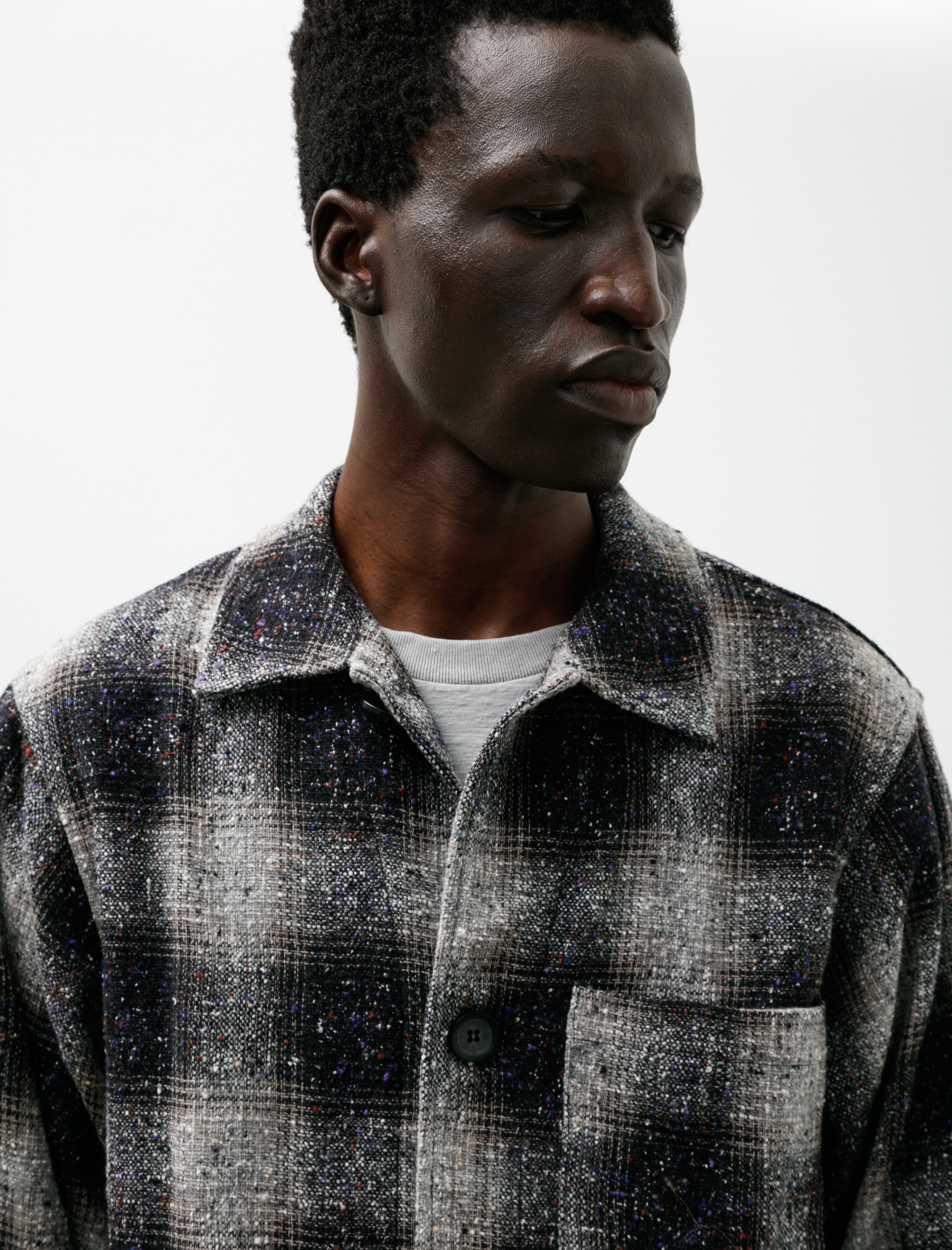 Polyploid Night Wear Shirt B Charcoal Check