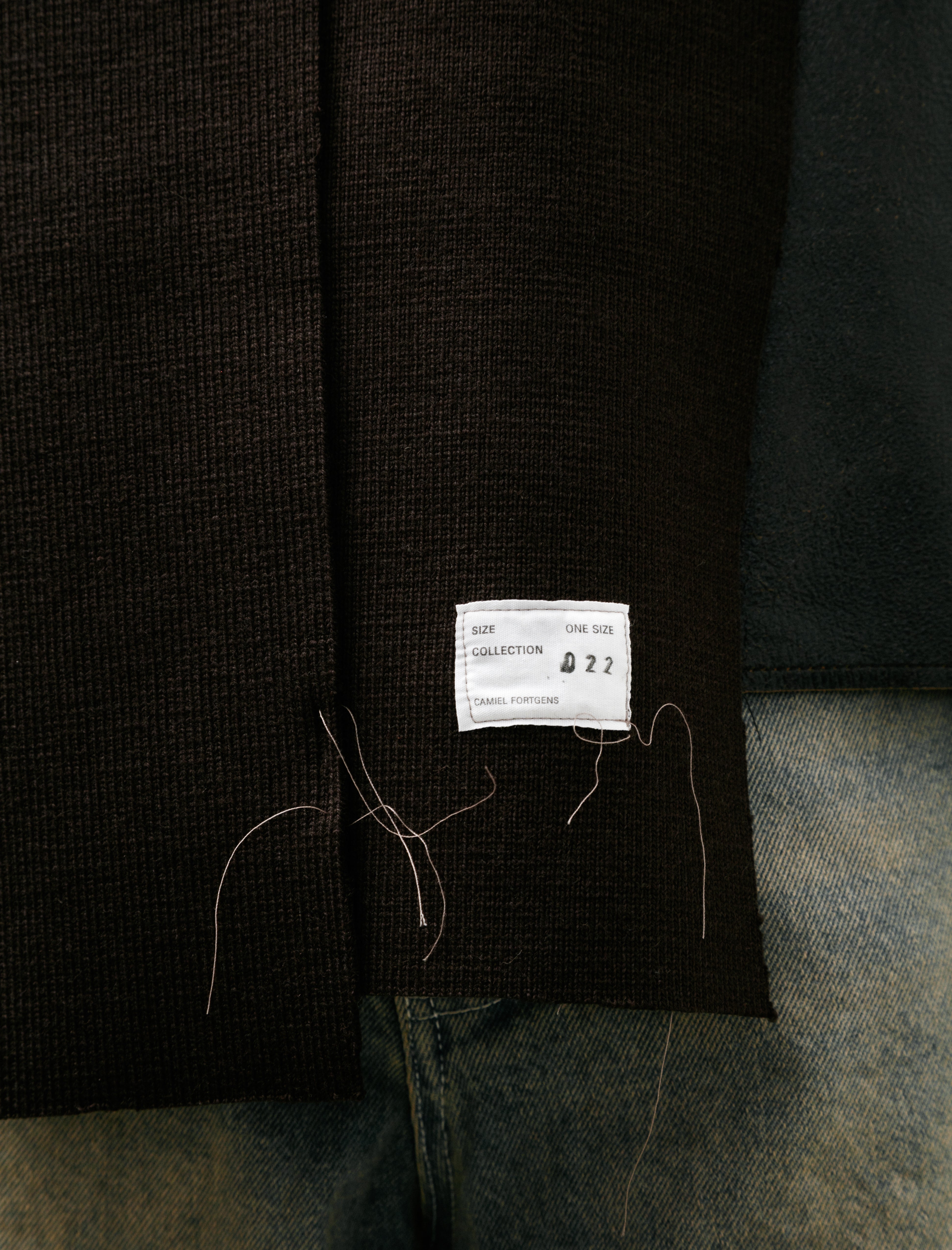 Camiel Fortgens Heavy Knit Scarf Rib Dark Brown