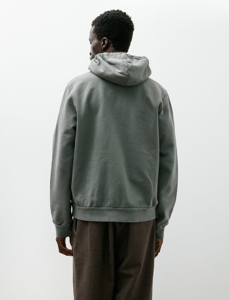Zip Hoodie Heavy Brushed Vintage Green - Image 2