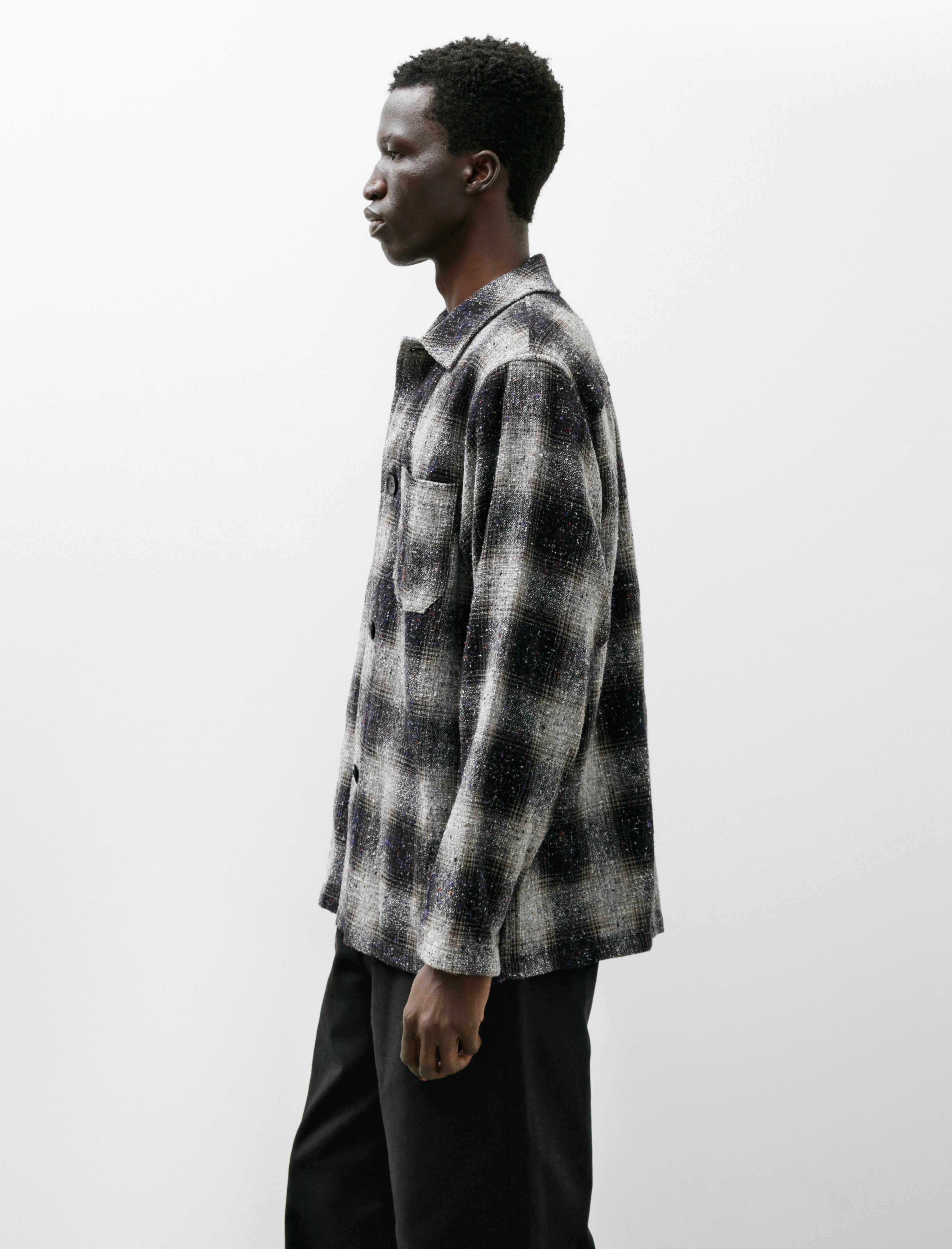 Polyploid Night Wear Shirt B Charcoal Check