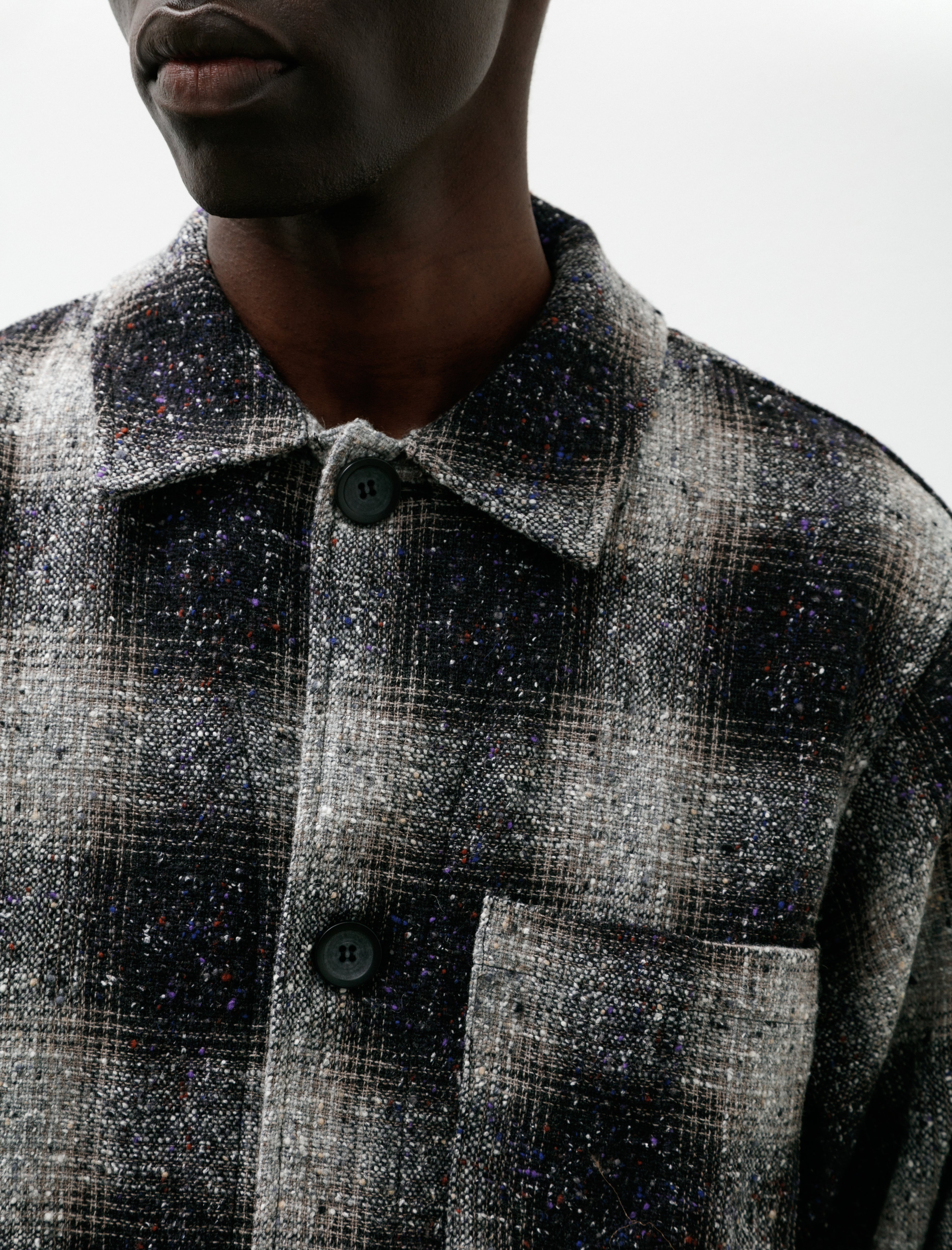 Polyploid Night Wear Shirt B Charcoal Check