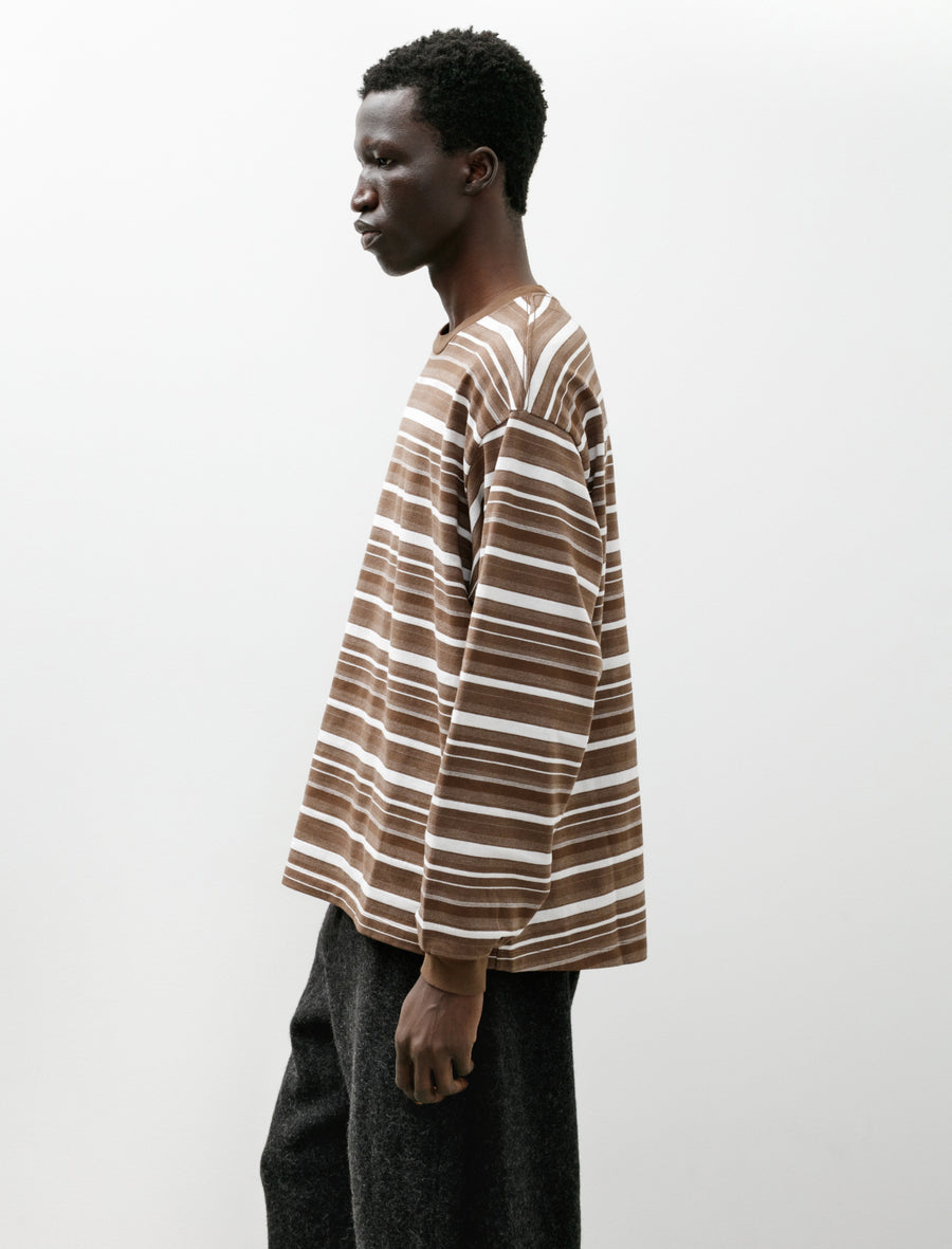 Oversize Longsleeve B White Brown - Image 3