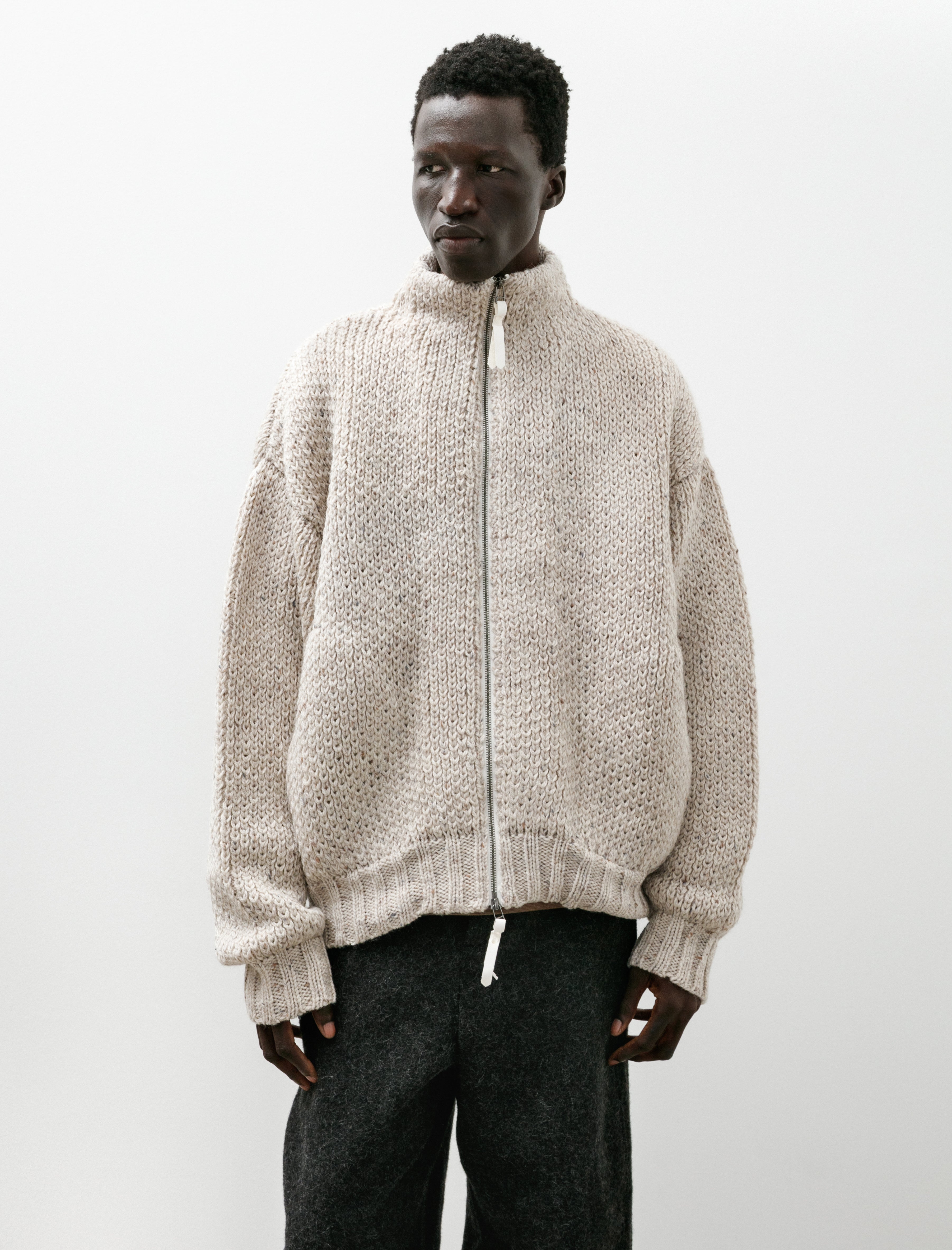 Polyploid Highneck Blouson A Off White