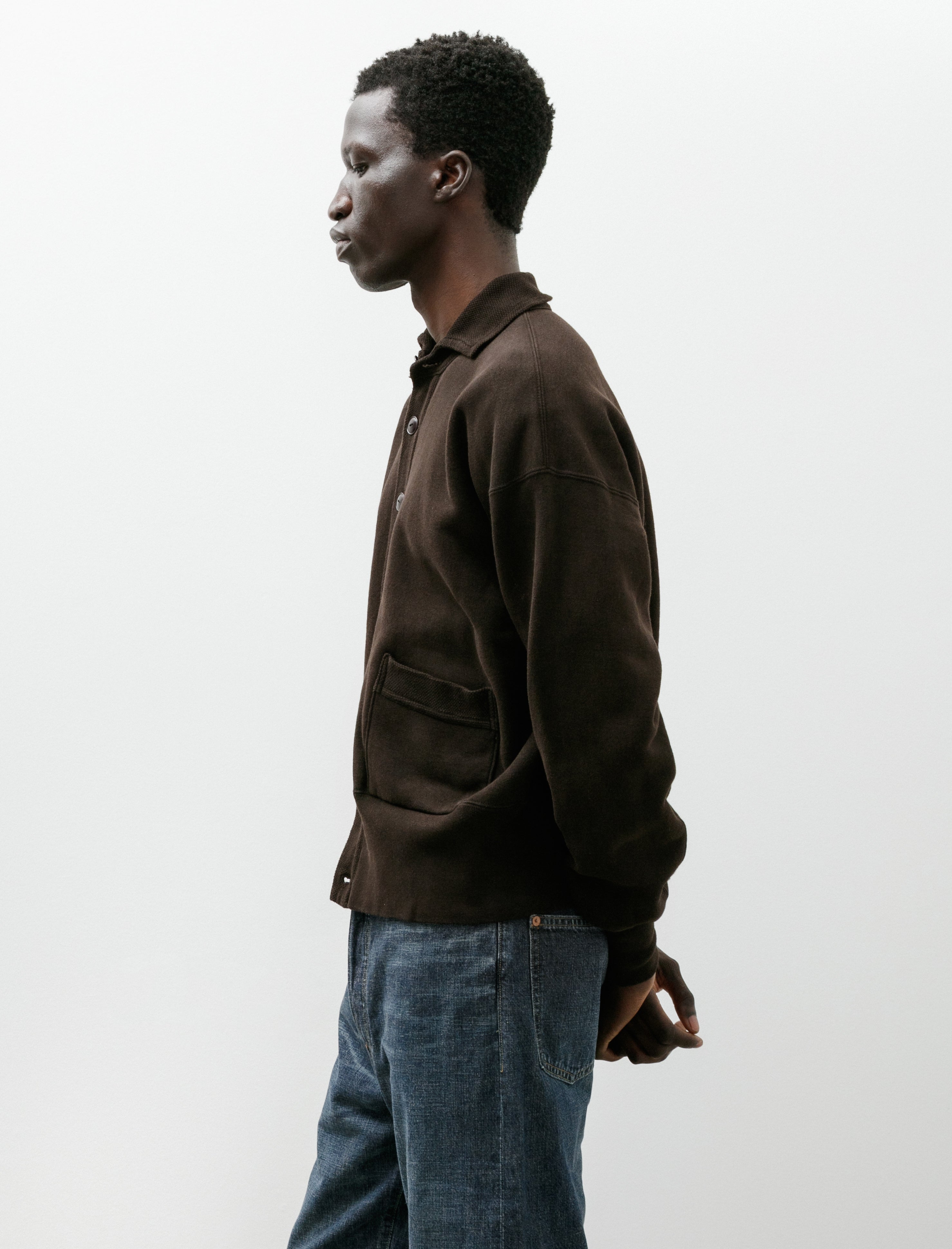 Taiga Takahashi Lot 607 Sweat Coat Mud Dyed Brown