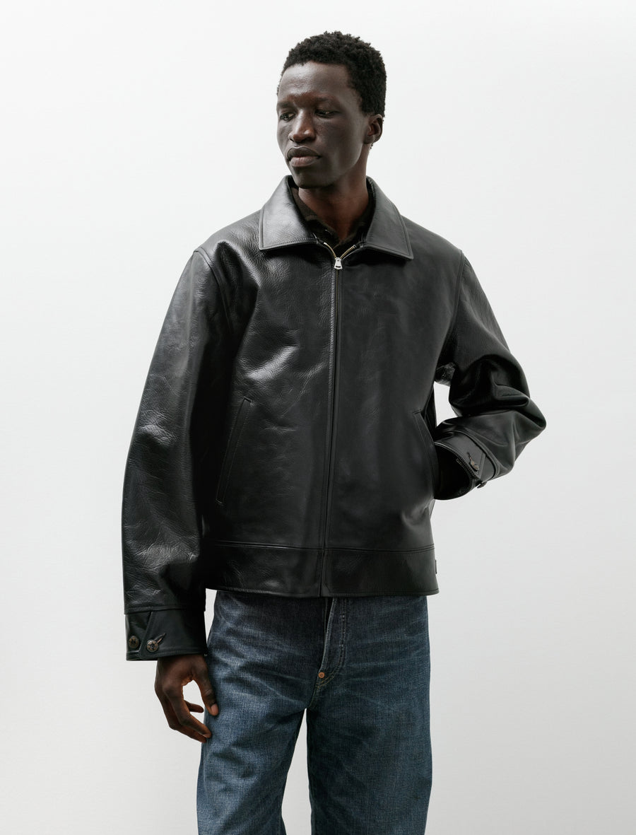 Lot 802 Cossack Horse Leather Jacket Black - Image 4