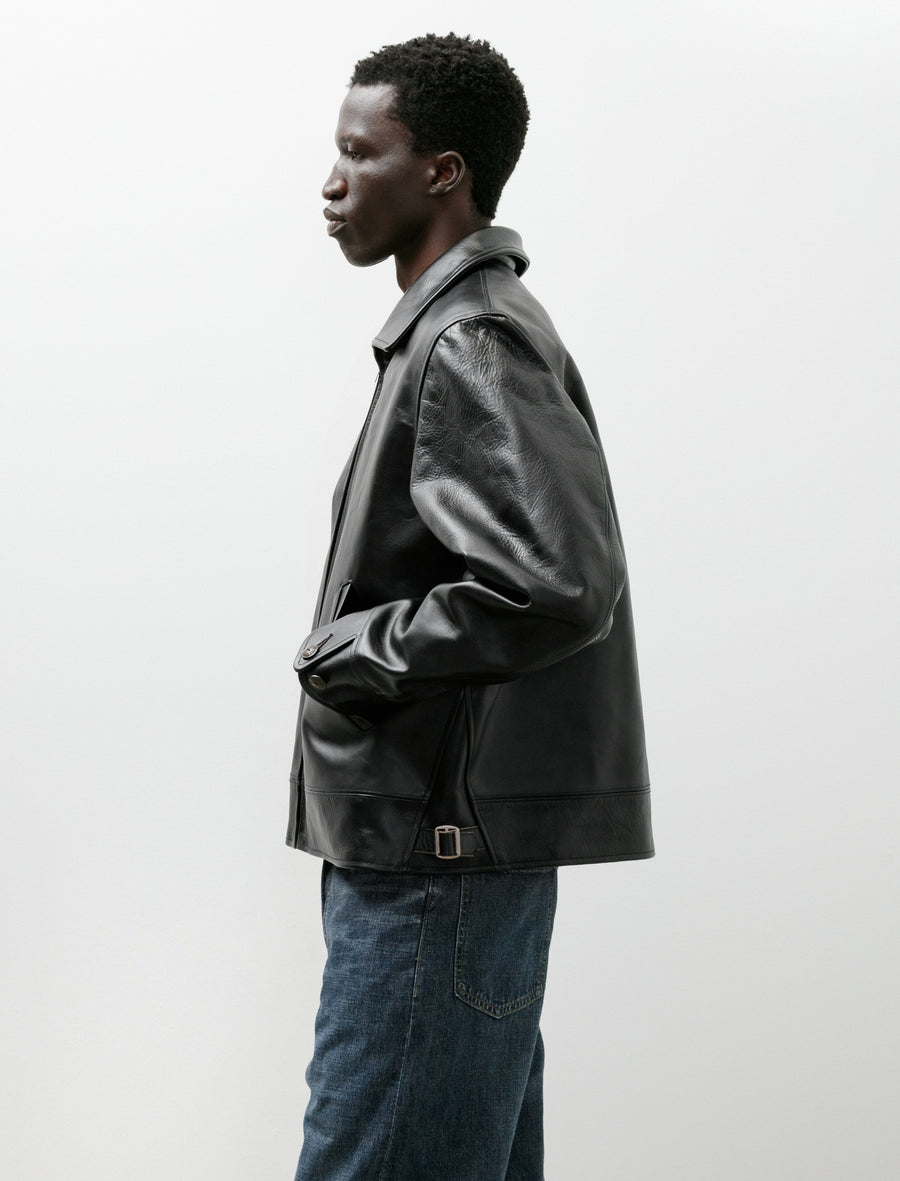 Lot 802 Cossack Horse Leather Jacket Black - Image 3