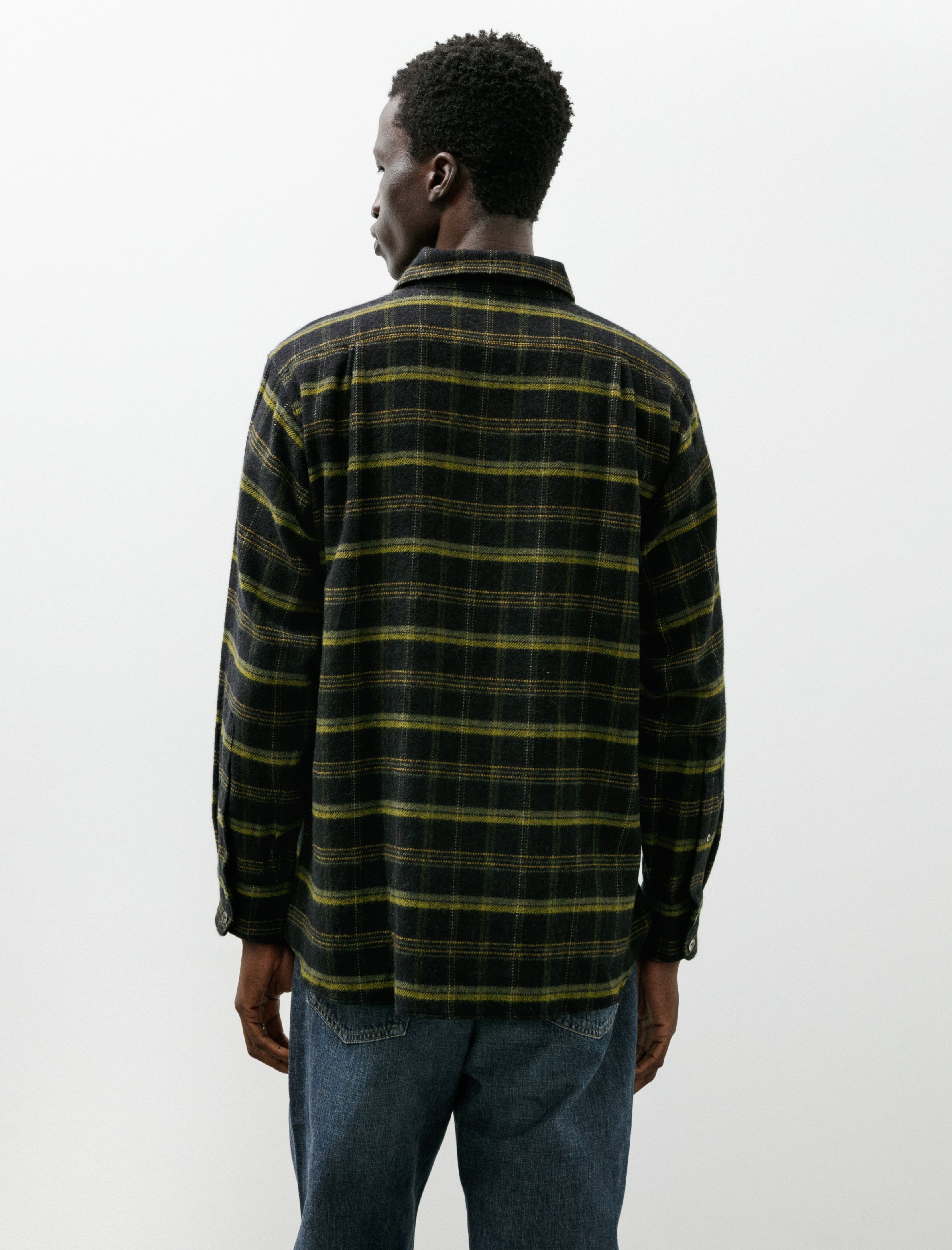 Taiga Takahashi Lot 122 One Piece Collar Sports Shirt Navy Plaid