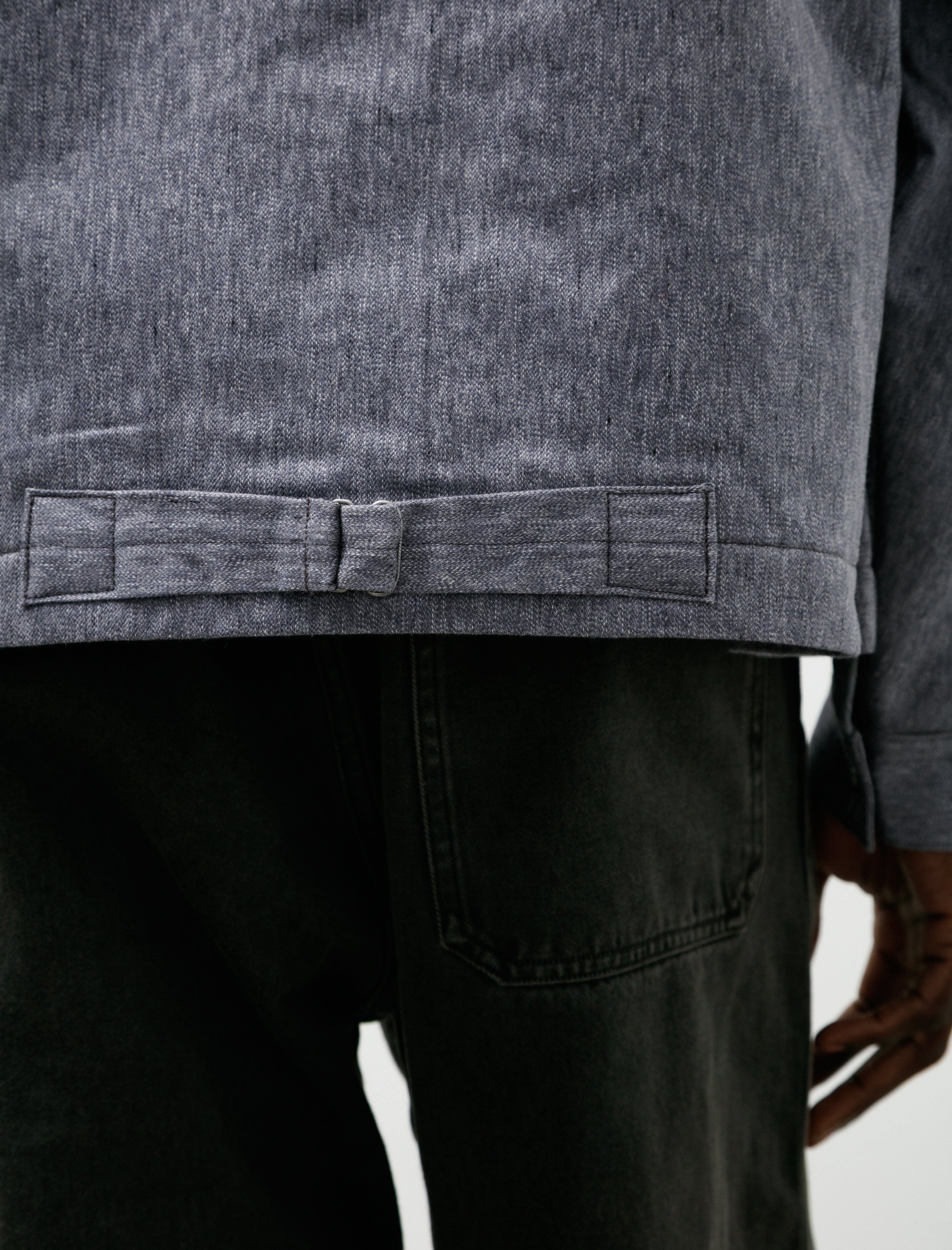 Taiga Takahashi Lot 303 Coverall Jacket with Blanket Lining Melange Blue
