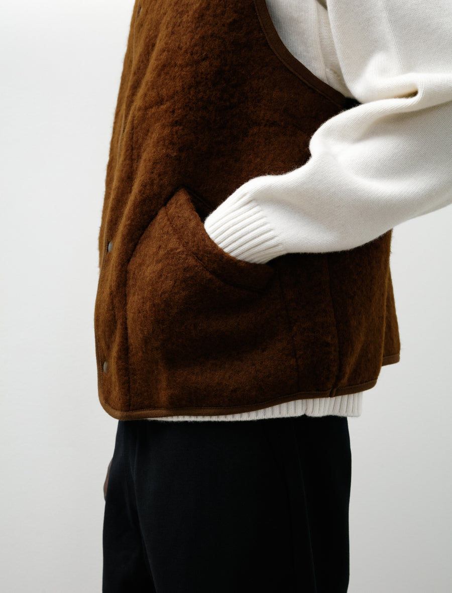 Contour Vest Shaggy Wool Tobacco - Image 5