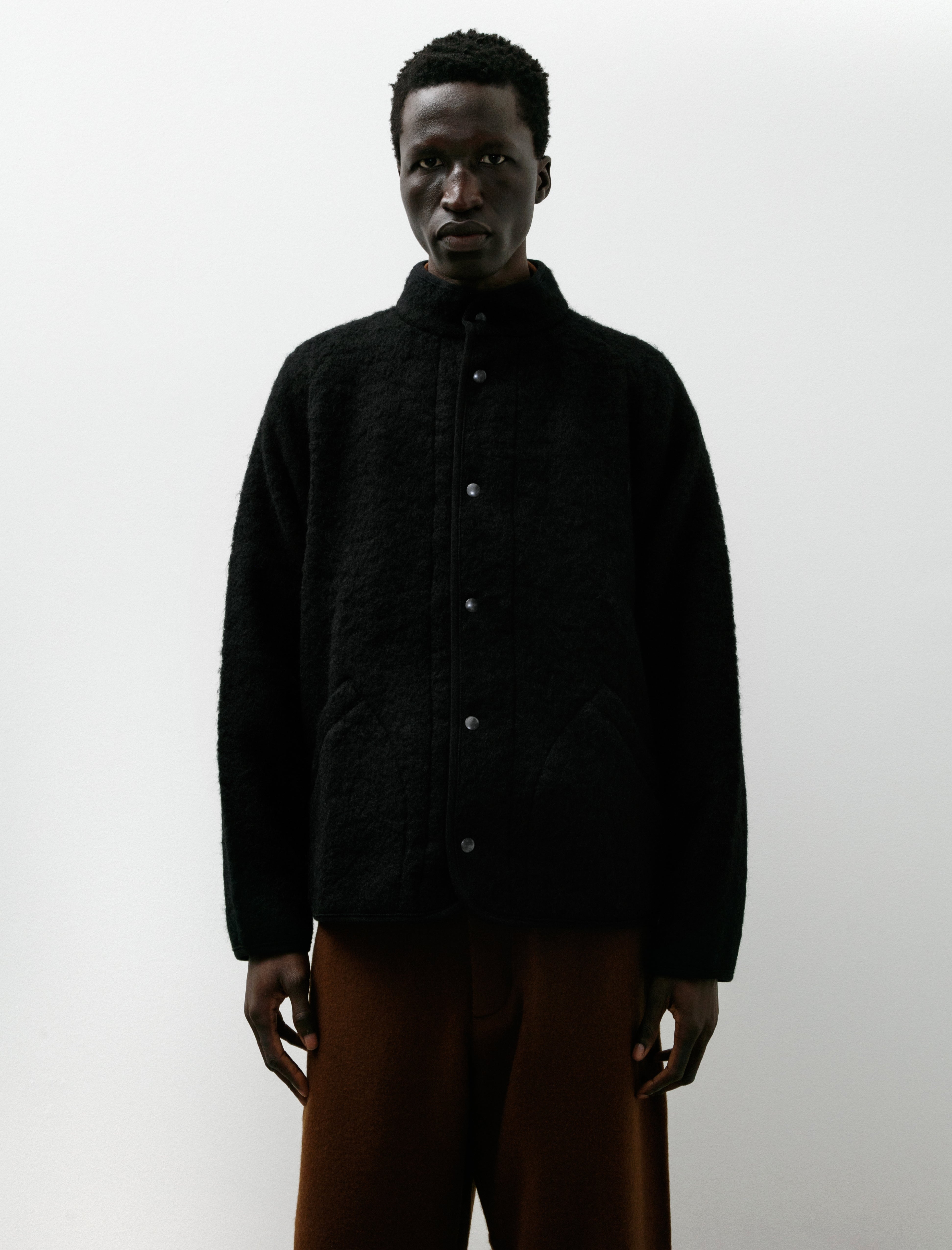 Arpenteur Contour Jacket Shaggy Wool Black