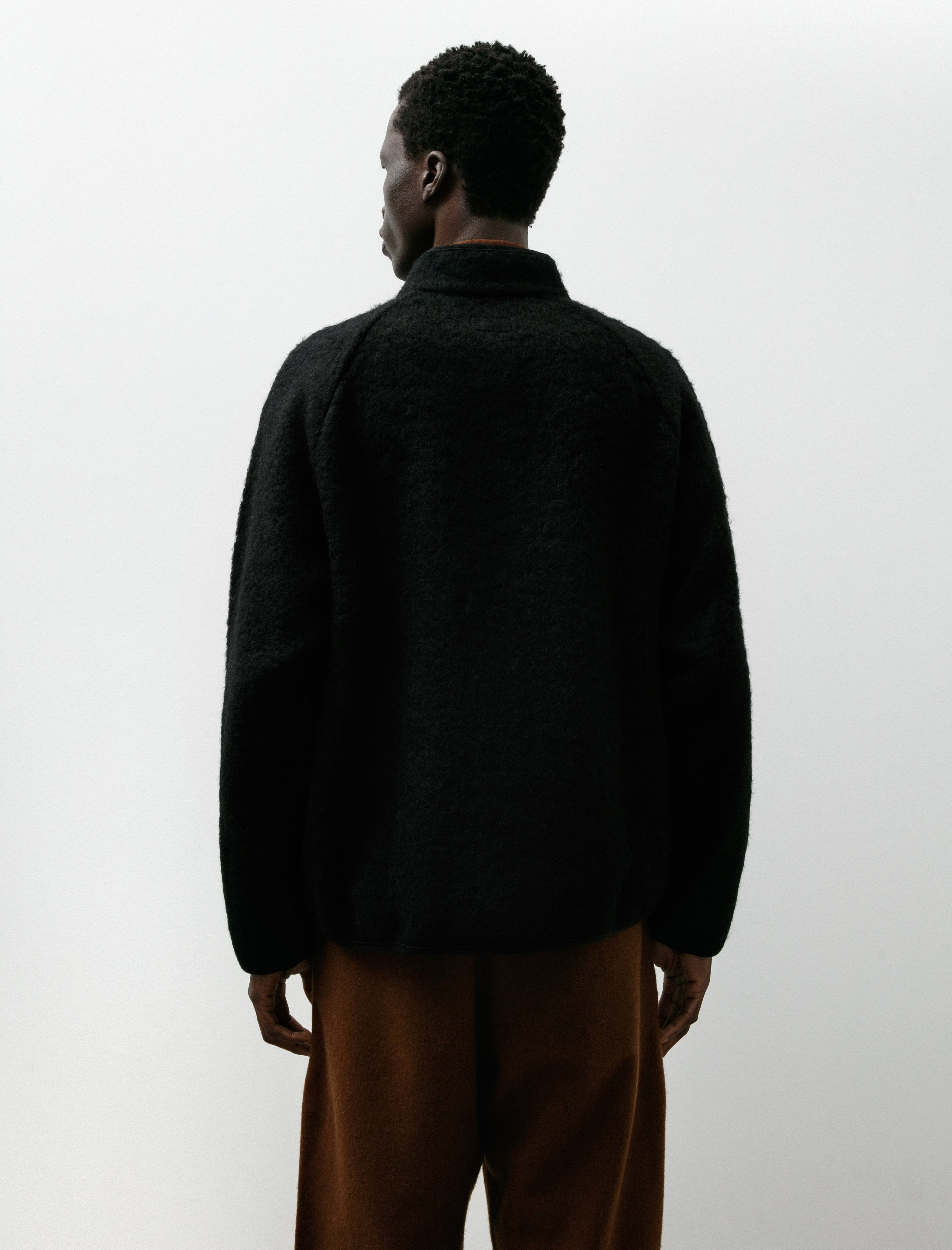 Arpenteur Contour Jacket Shaggy Wool Black