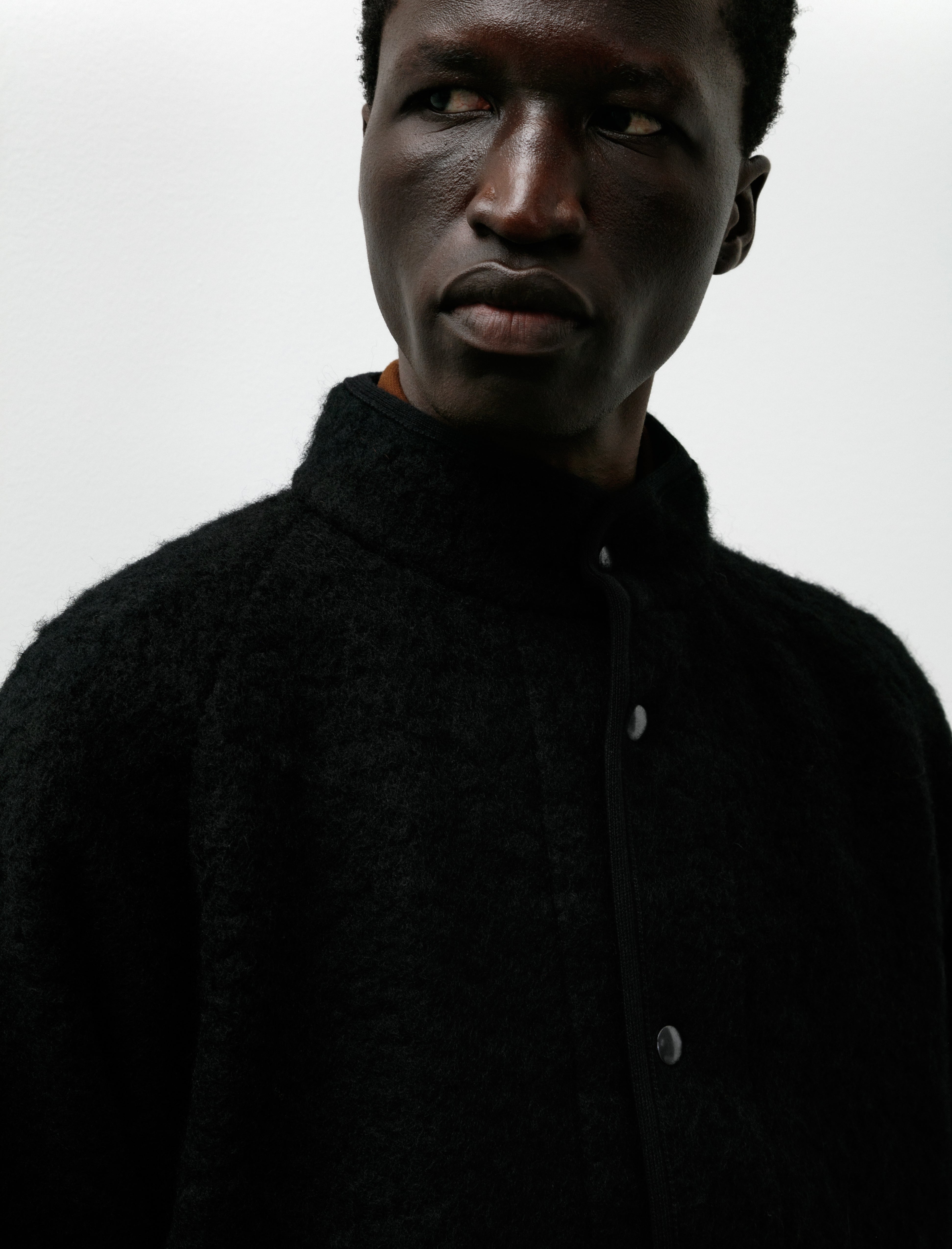 Arpenteur Contour Jacket Shaggy Wool Black