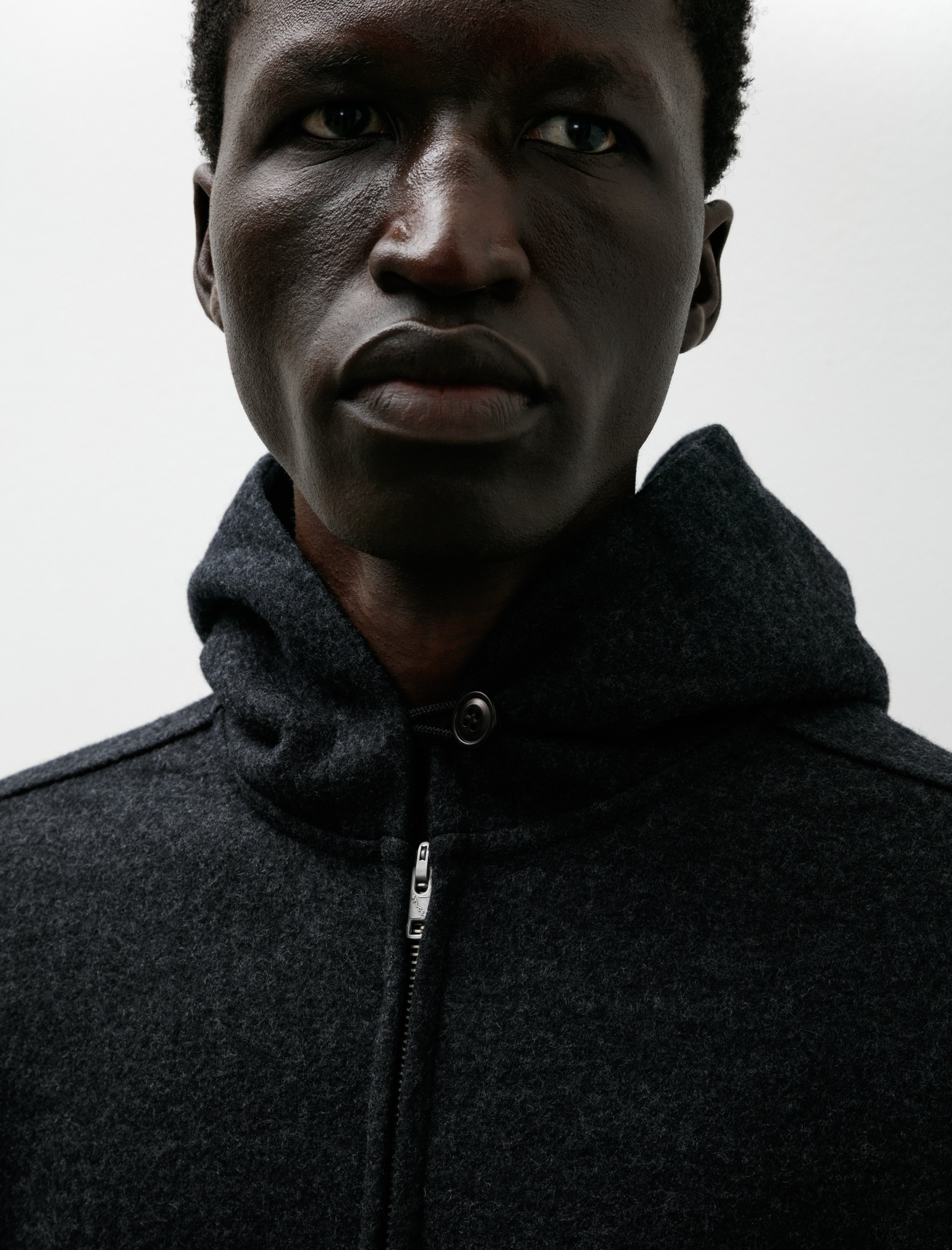 Lady White Co. Wool Zip Hoodie Charcoal